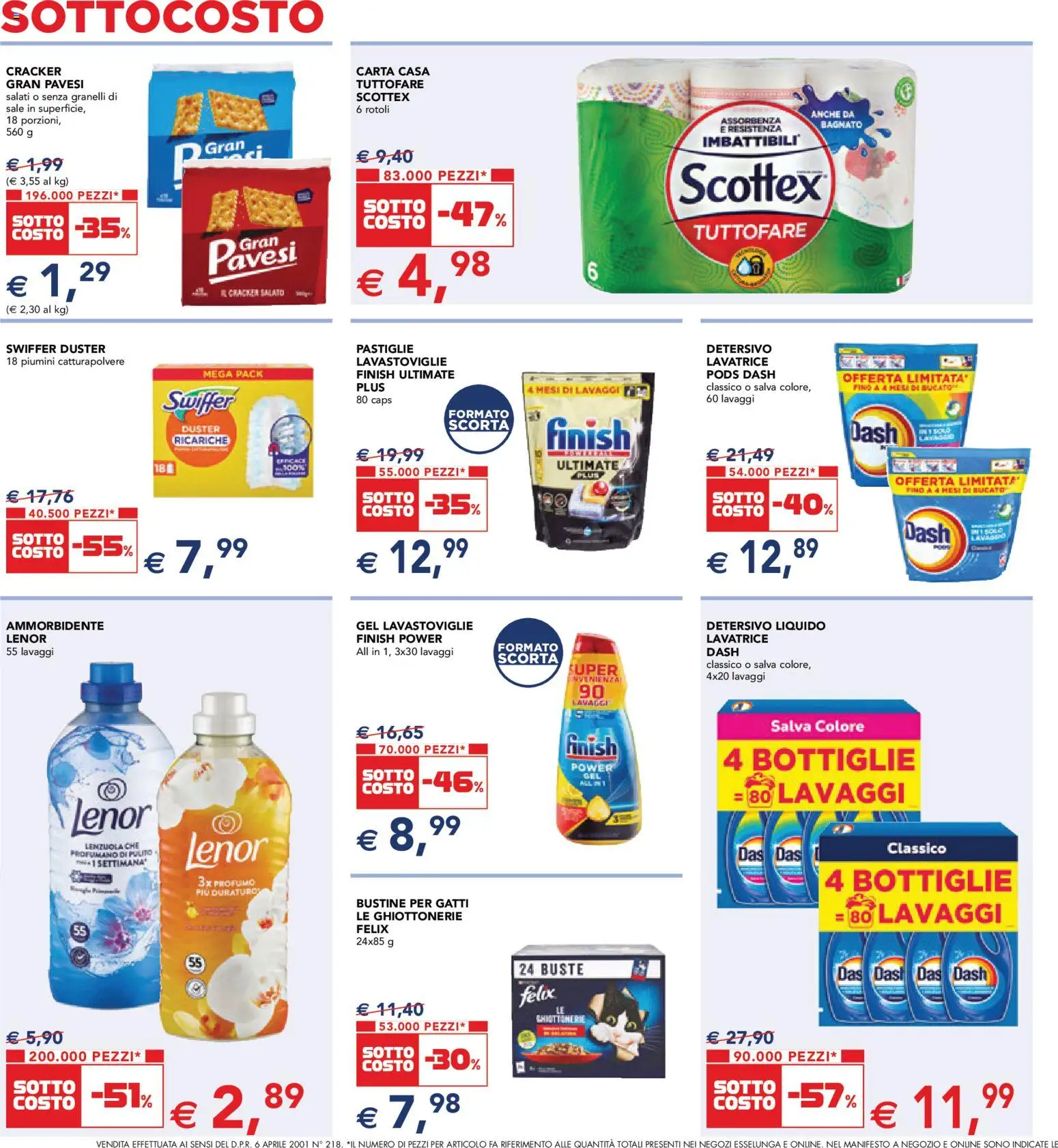 Volantino Esselunga S del 12.03.2026 | Pagina: 6 | Prodotti: Ammorbidente, Lavastoviglie, Lenzuola, Profumo