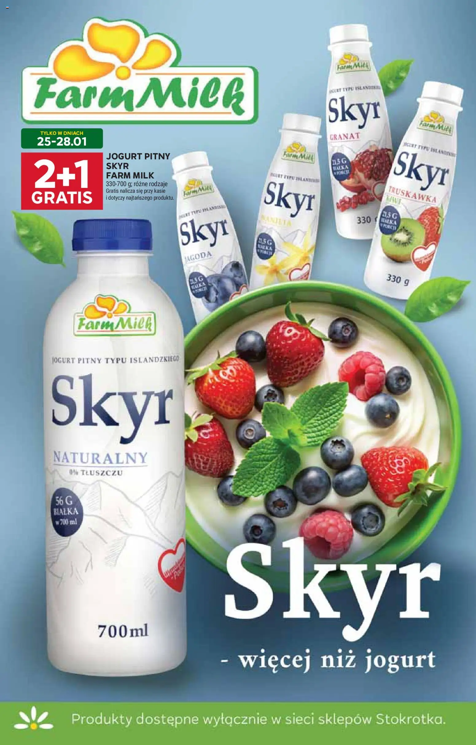 Stokrotka Gazetka - Market od 22.01.2026 | Strona: 10 | Produkty: Jogurt pitny, Jogurt, Skyr