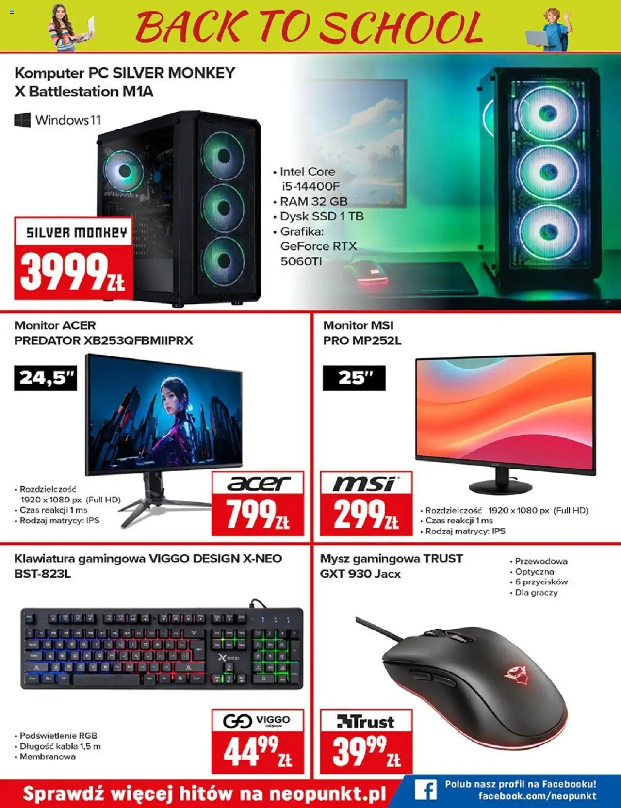 Neopunkt Gazetka od 18.08.2025 | Strona: 3 | Produkty: Monitor, Komputer, Klawiatura, Dysk
