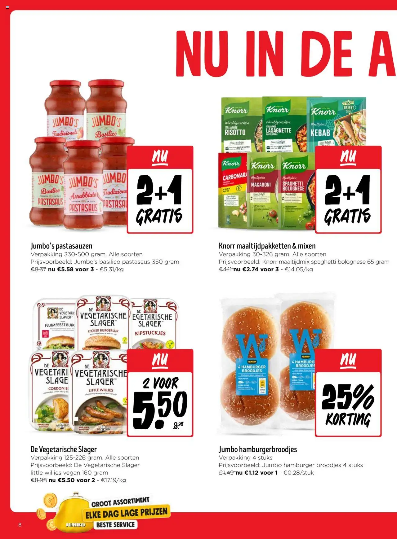  | Pagina: 8 | Producten: Hamburger, Macaroni, Broodjes