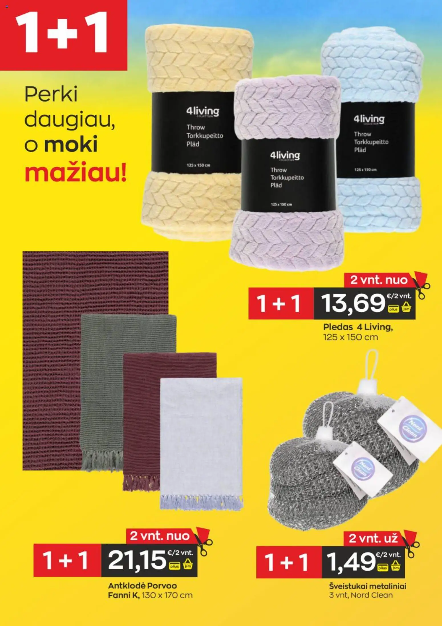 Jupoja akcijos nuo 08.04.2026 | Puslapis: 2 | Prekių: Antklodė, Pledas