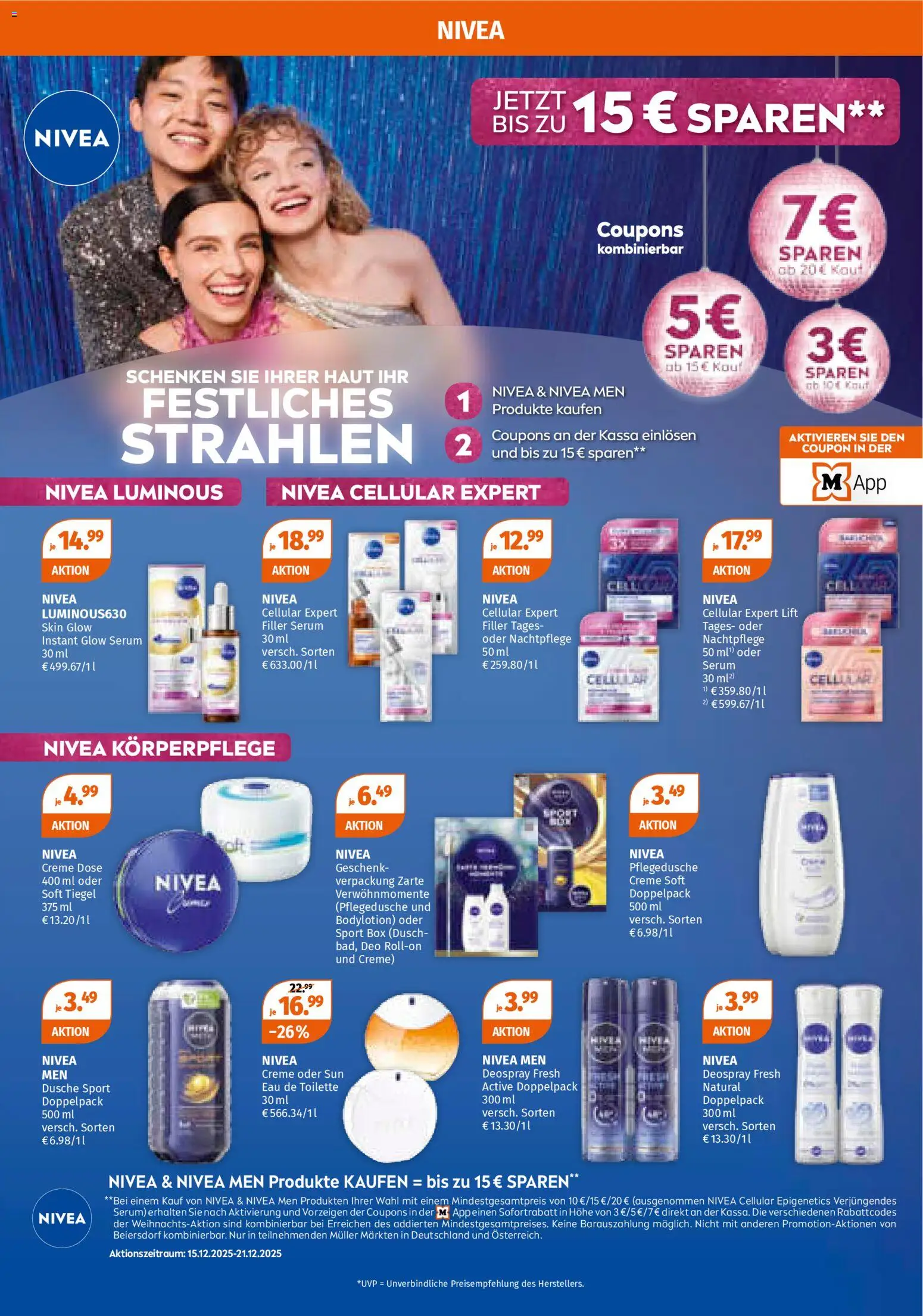 Müller Weihnachtsfreude schenken gültig ab 15.12.2025 | Seite: 22 | Produkte: Box, Toilette, Eau de Toilette, Creme