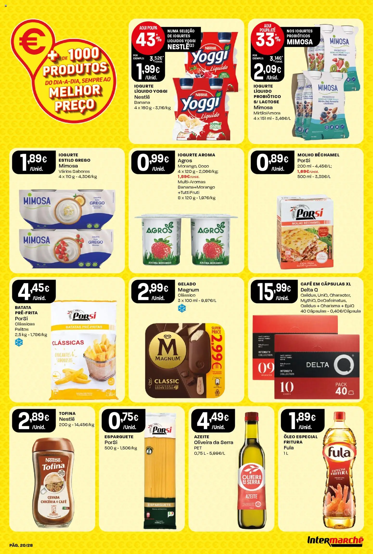 Intermarché Folheto Contact │ válido de 26.12.2025 | Página: 20 | Produtos: Batata, Esparguete, Gelado, Iogurte