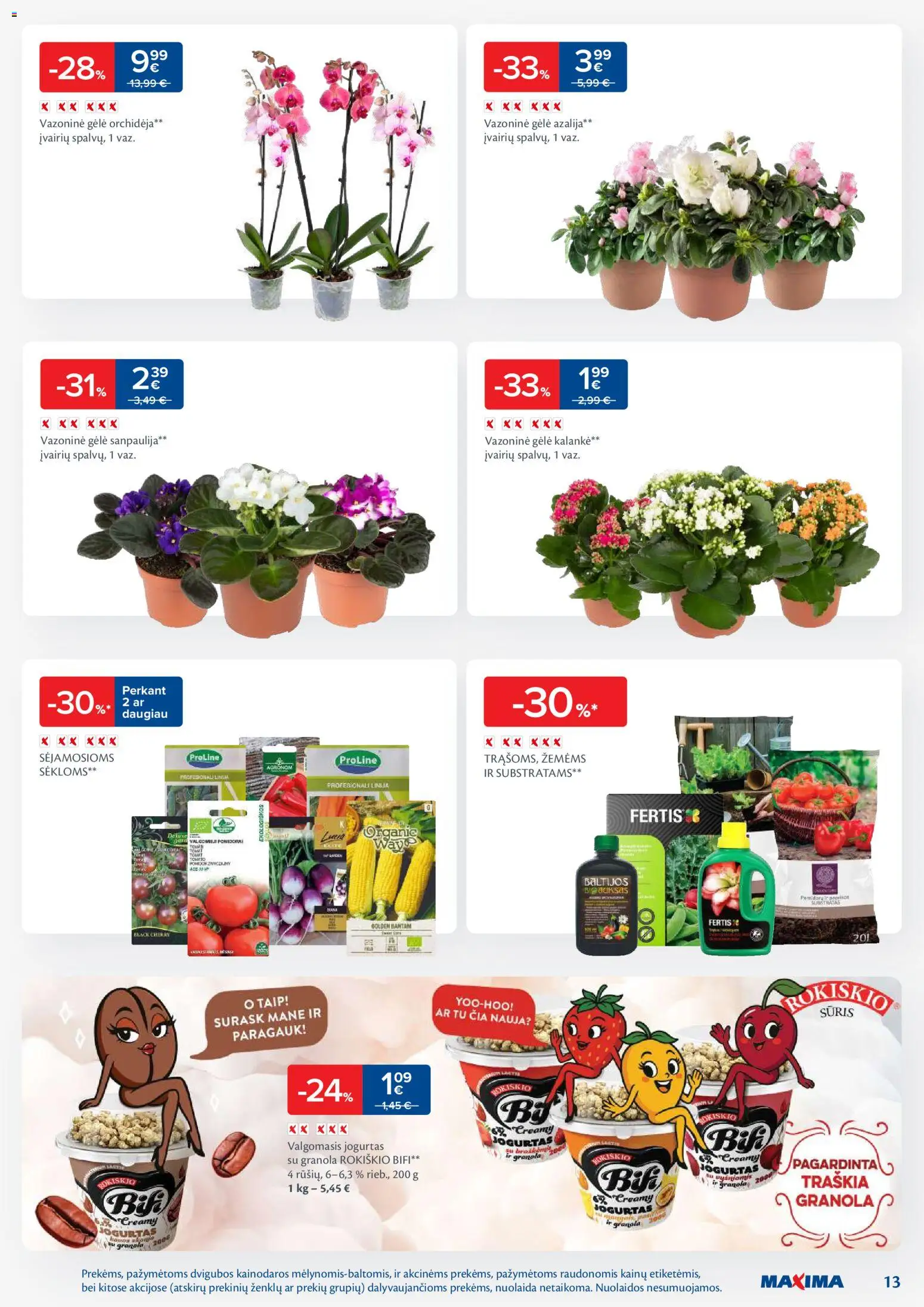MAXIMA akcijos nuo 20.01.2026 | Puslapis: 13 | Prekių: Sėklos, Jogurtas, Sūris