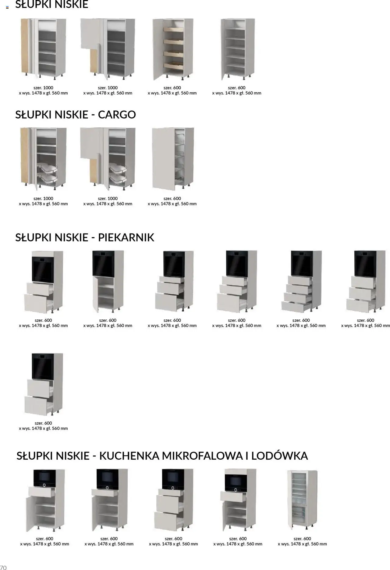 Salony Agata Gazetka - Kuchnie Qubik od 21.03.2025 | Strona: 70 | Produkty: Lodówka, Piekarnik, Kuchenka mikrofalowa, Kuchenka