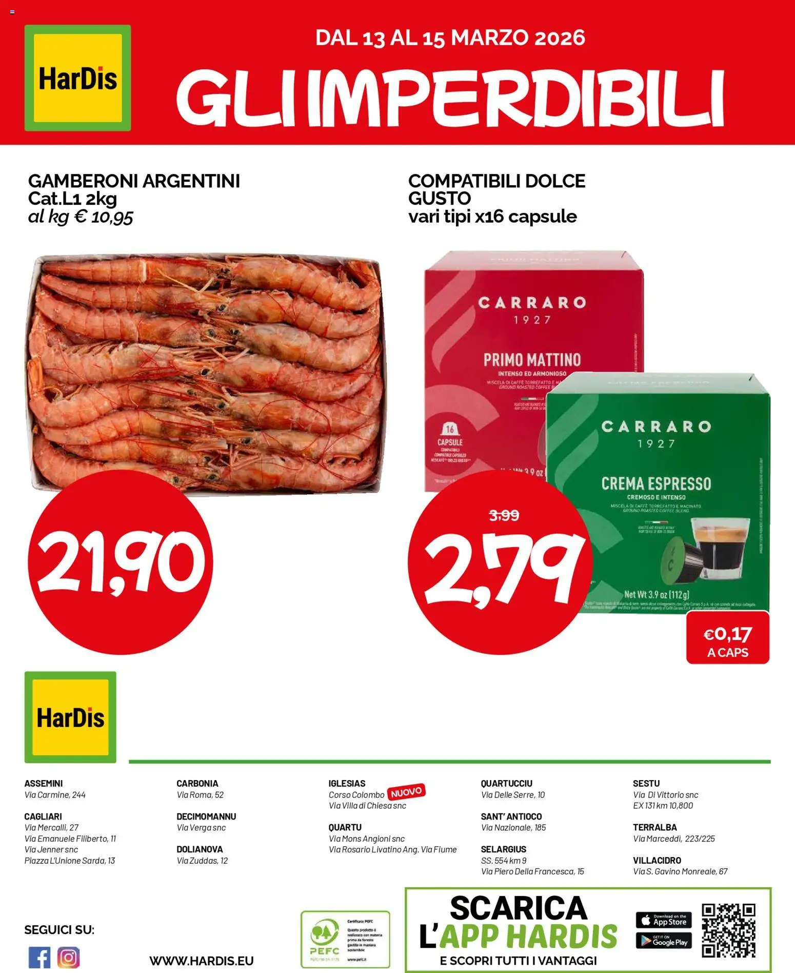 Volantino HarDis del 09.03.2026 | Pagina: 16 | Prodotti: Crema, Caffè, The, Gamberoni