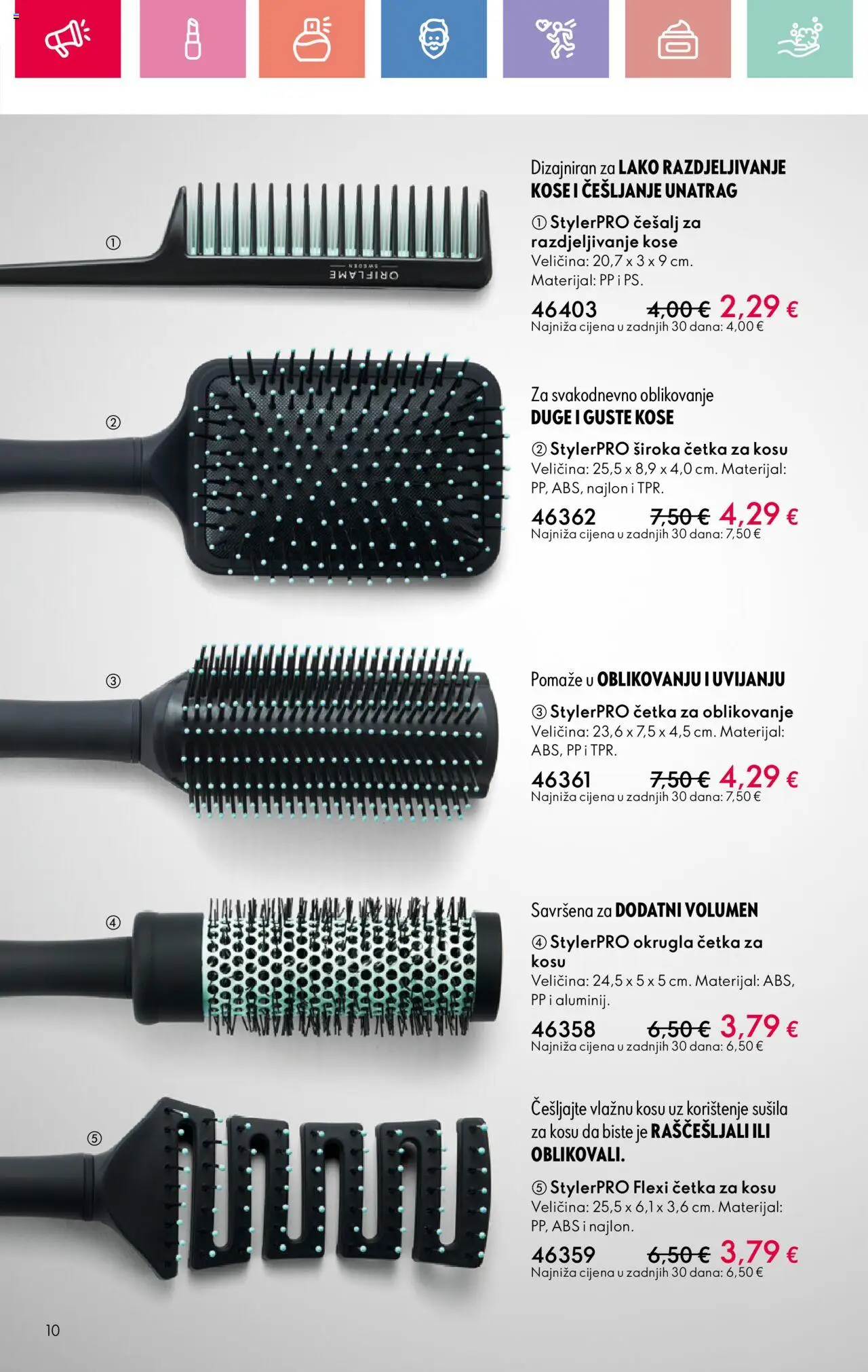 Oriflame katalog | vrijedi od 03.08.2025 | Stranica: 10 | Proizvodi: Četka, Četka za kosu