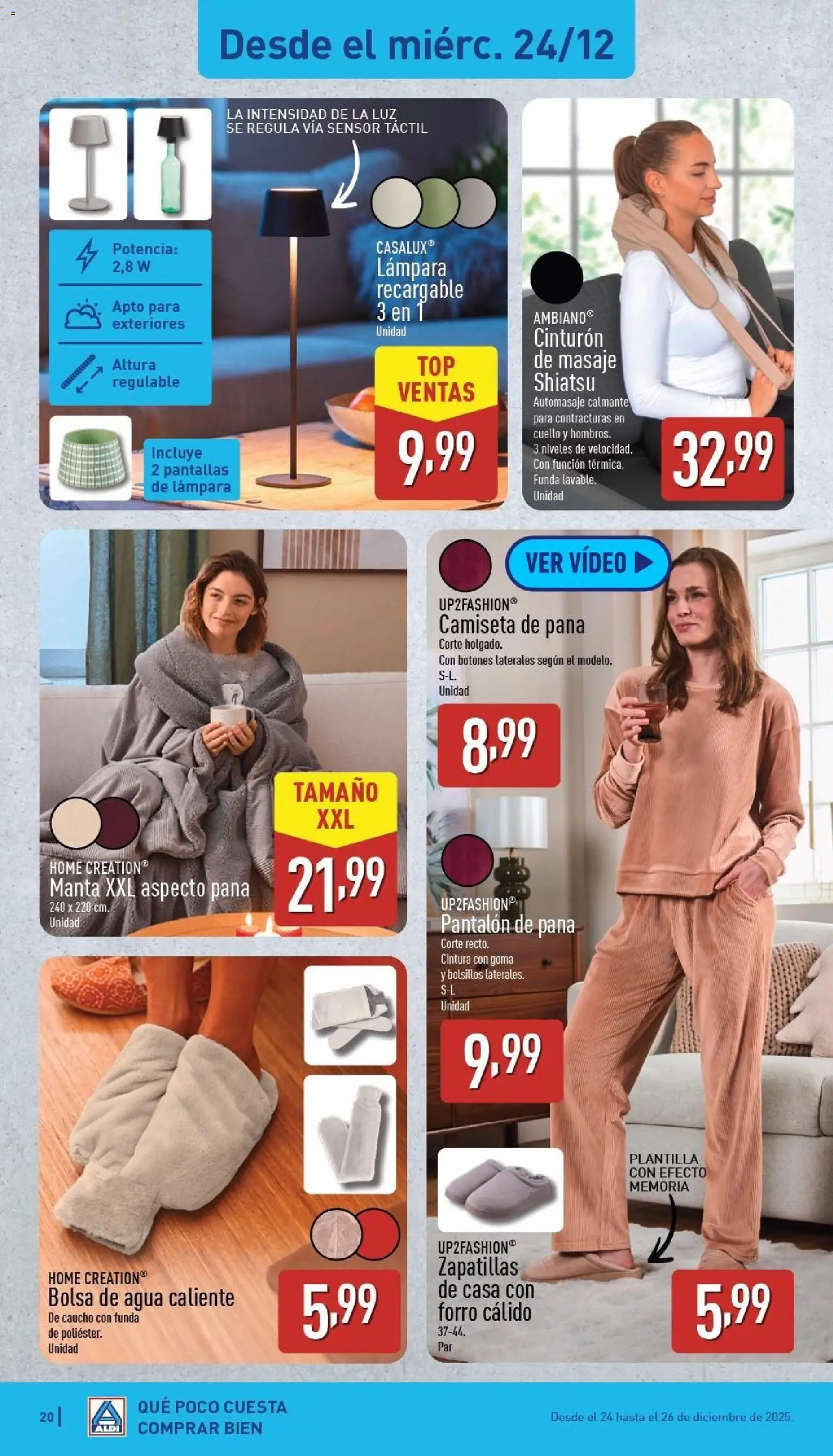 Aldi folleto Canarias │ válido desde el 22.12.2025 | Página: 20 | Productos: Cinturón, Video, Manta, Funda