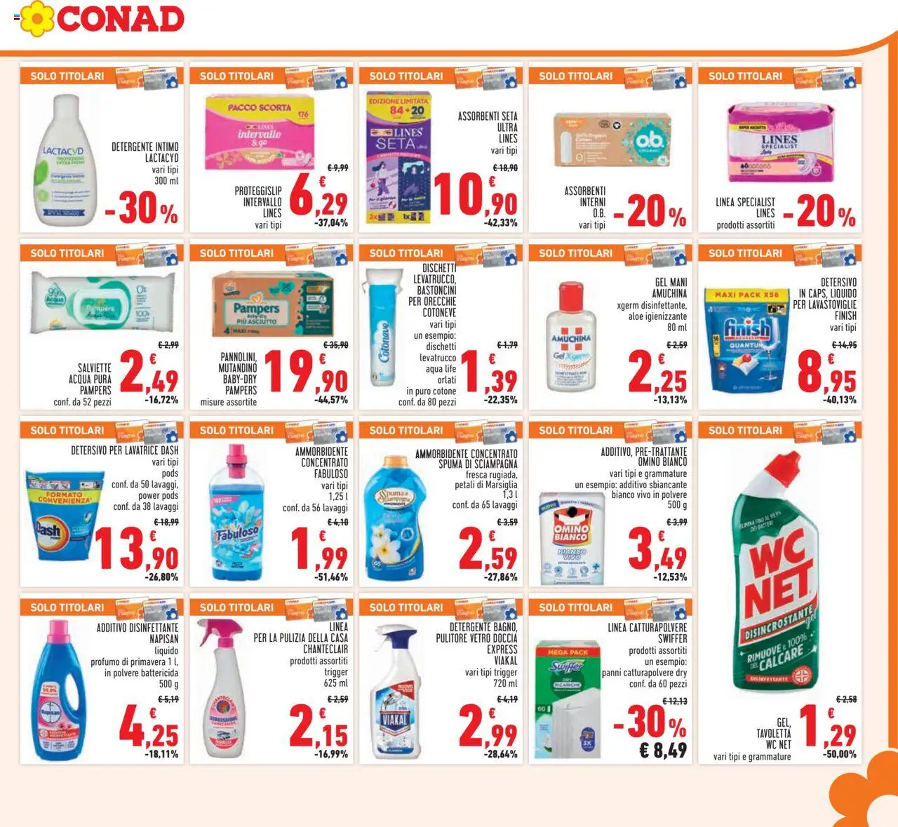 Volantino Conad del 10.09.2025 | Pagina: 23 | Prodotti: Tavoletta wc, Intimo, Lavastoviglie, WC