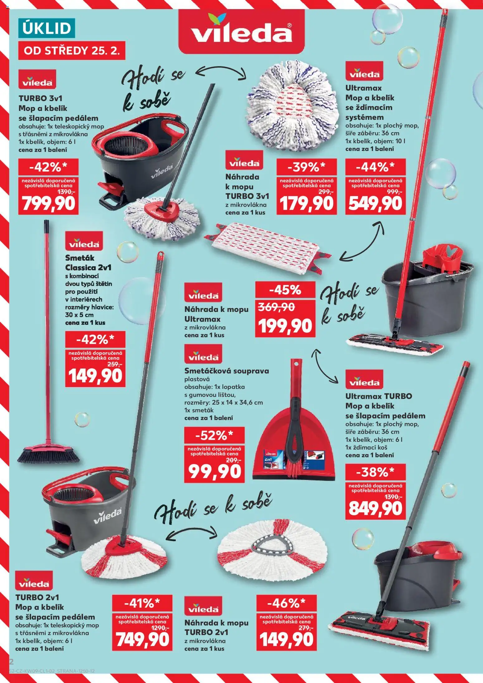 Kaufland leták - Plzeň Bory od 25.02.2026 | Strana: 2 | Produkty: Mop, Lopatka, Kbelík, Smeták