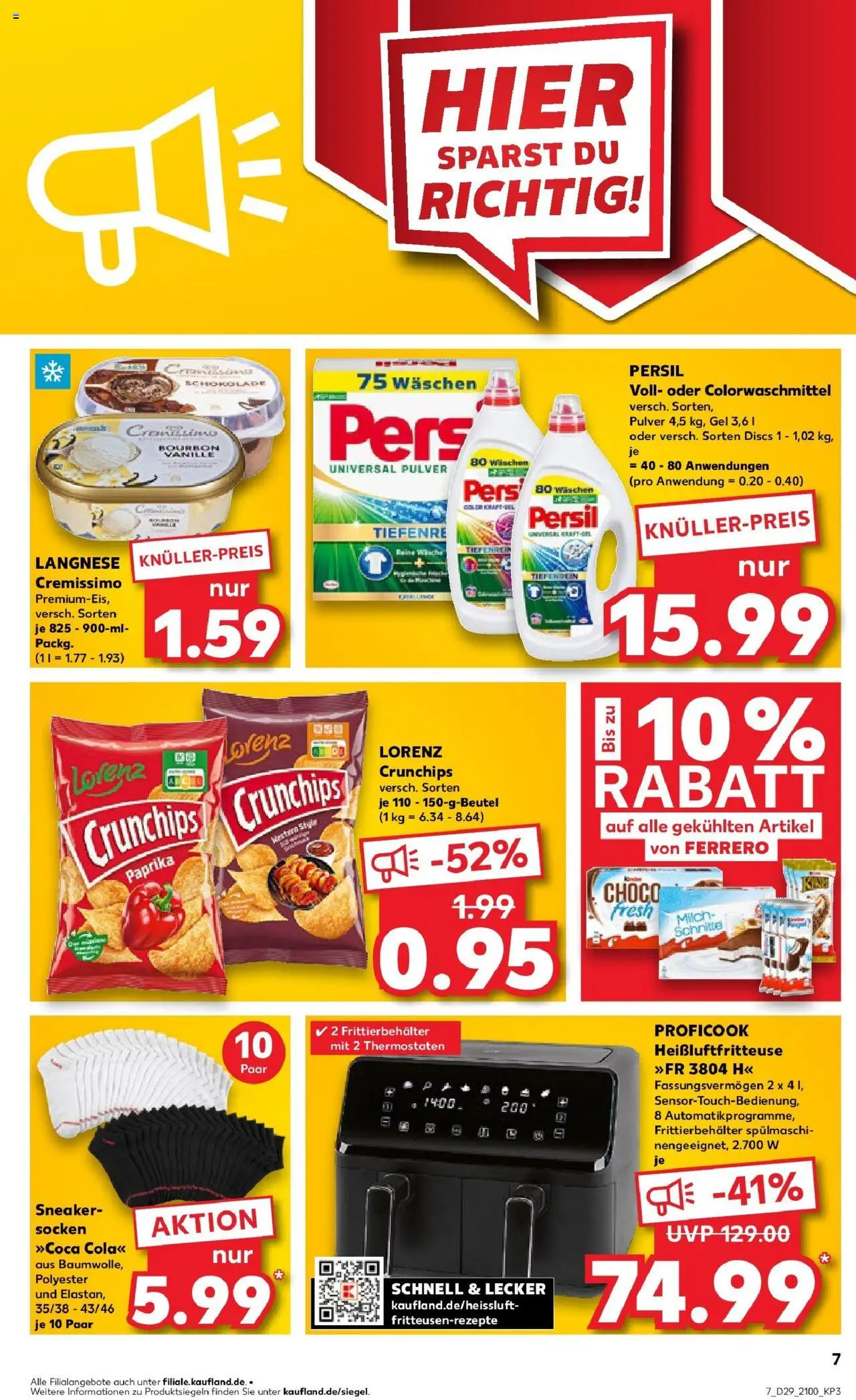 Kaufland prospekt Waldkraiburg	 - gültig ab dem 21.07.2025 | Seite: 20 | Produkte: Cremissimo, Lorenz crunchips, Bourbon, Persil