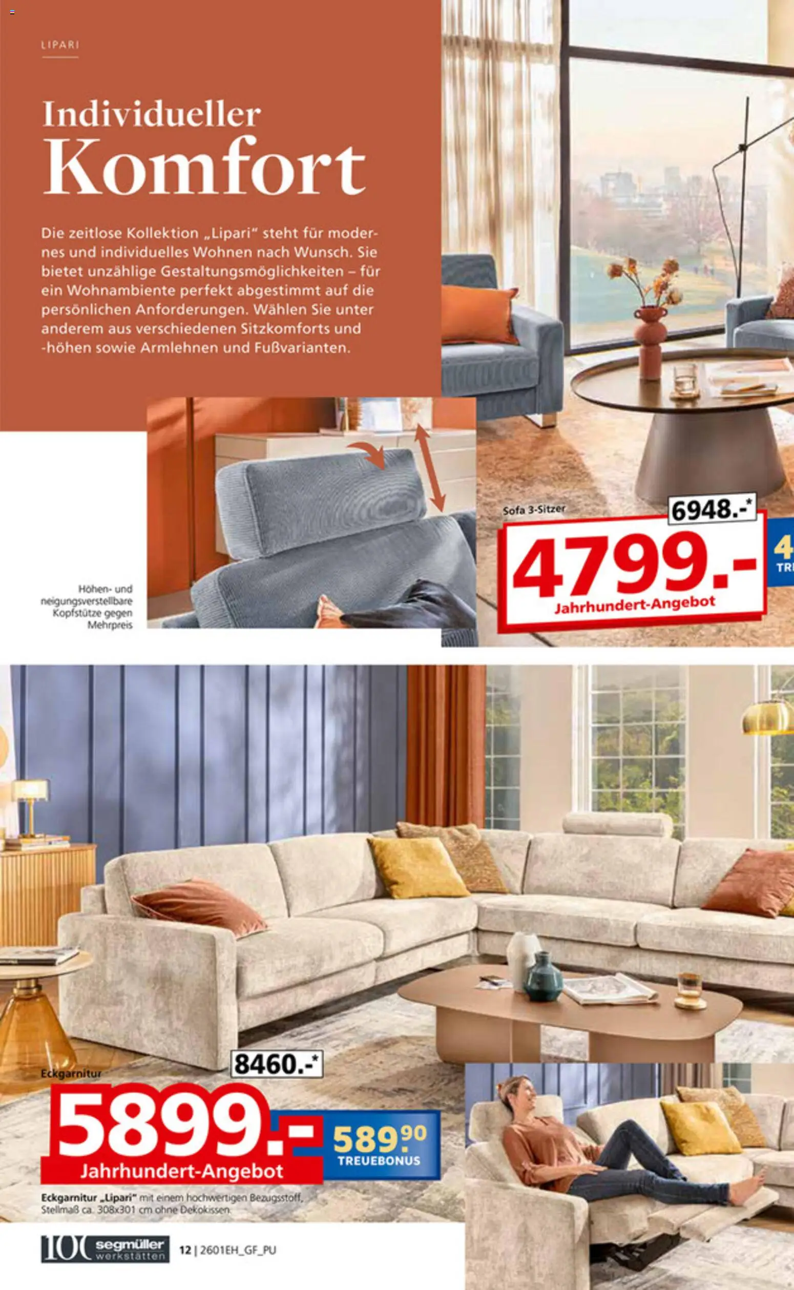 Segmüller Bestes Handwerk aus Bayern  – gültig ab 27.12.2025 | Seite: 12 | Produkte: Sofa