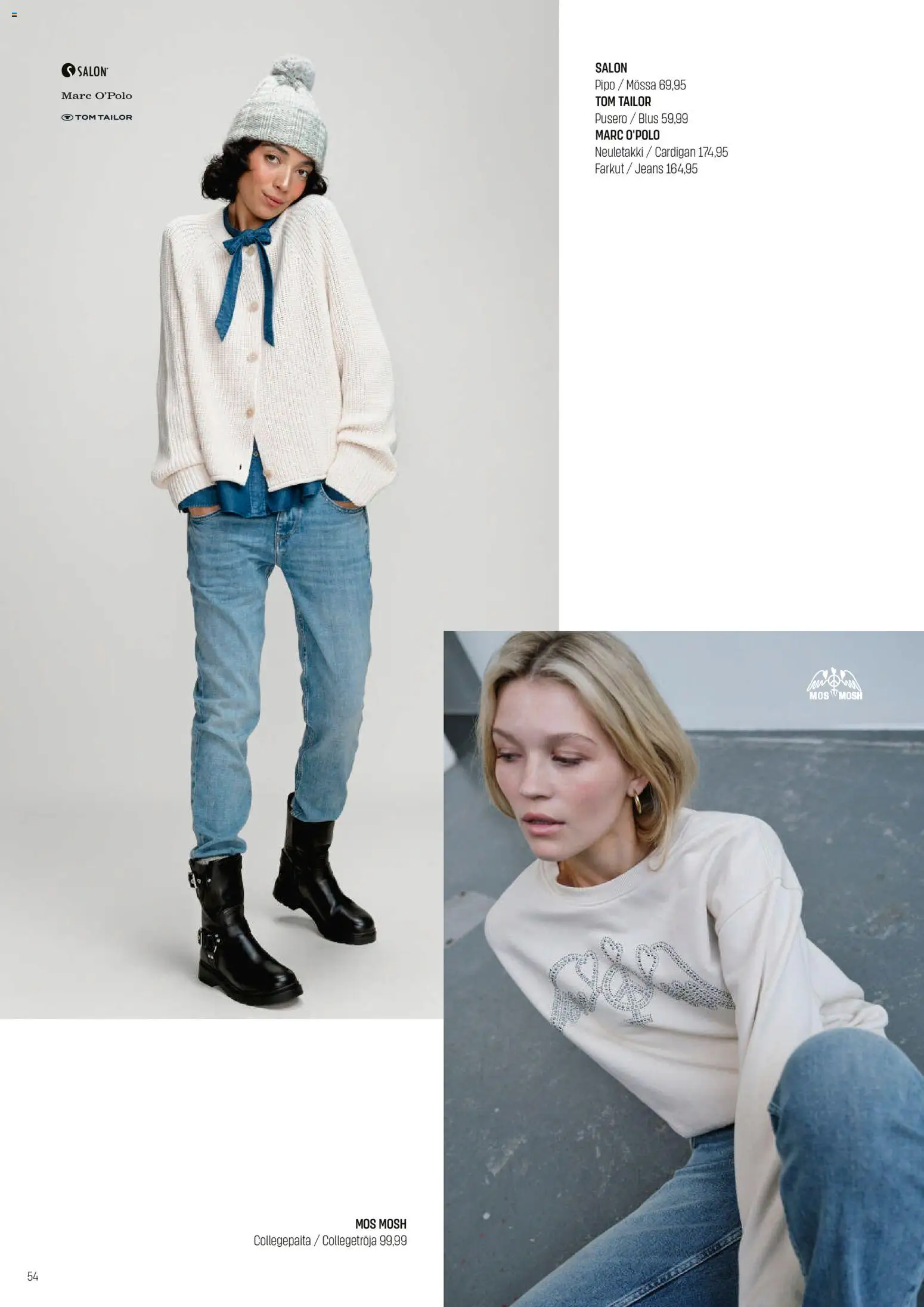 Sokos tarjoukset – voimassa 12.11.2025 alkaen | Sivu: 54 | Tuotteet: Neuletakki, Pusero, Pipo, Farkut