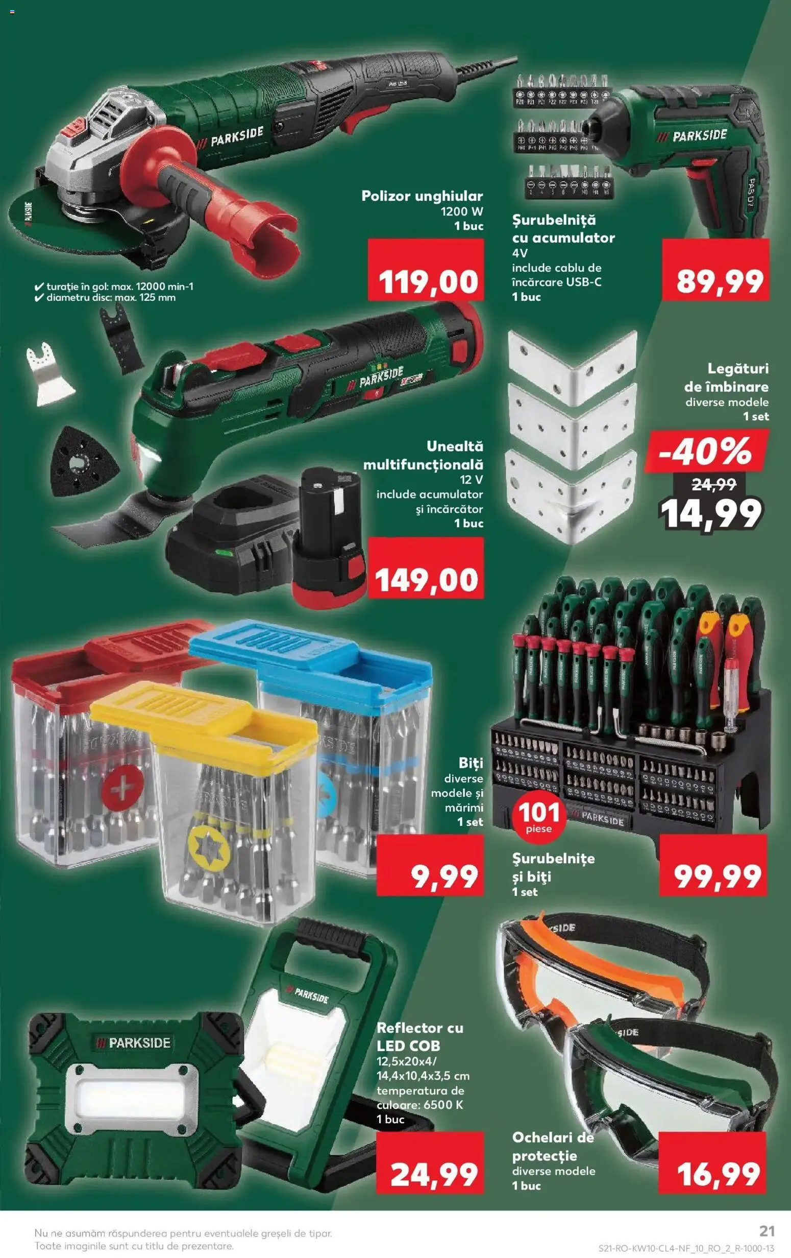 Noul catalog Kaufland – valabil de la 04.03.2026 | Pagină: 21 | Produse: Ochelari, Cablu, Disc, Polizor