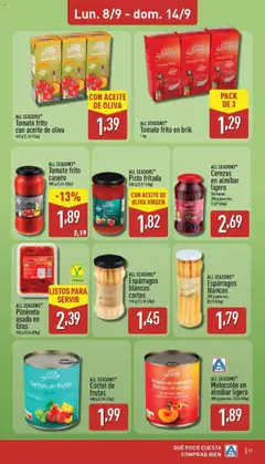 ALL SEASONS® Tomate frito con aceite de oliva, Tomate frito con aceite de oliva 645 g │ válido desde el 08.09.2025 | Página: 17