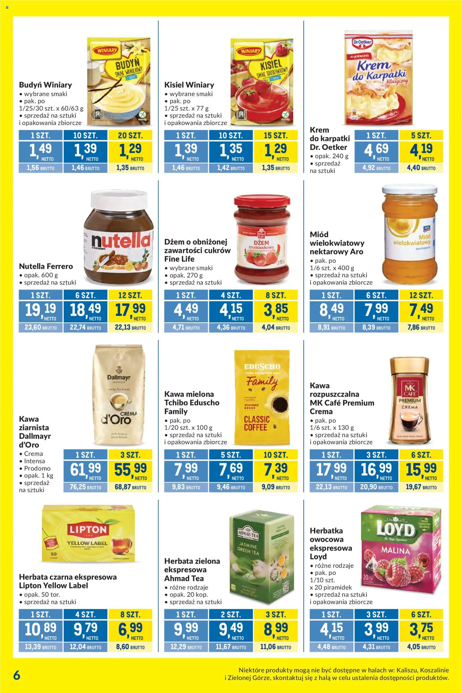 Makro Gazetka - Kupujesz więcej płacisz mniej od 28.10.2025 | Strona: 6 | Produkty: Miód, Tchibo, Dżem, Herbata