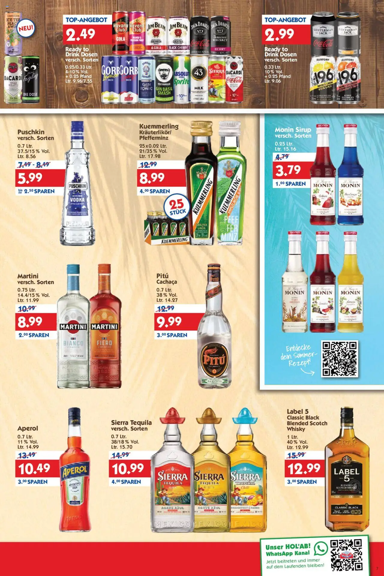 HOL’AB! Prospekt 	 - gültig ab dem 11.08.2025 | Seite: 7 | Produkte: Bacardi, Coca cola, Cola, Kuemmerling