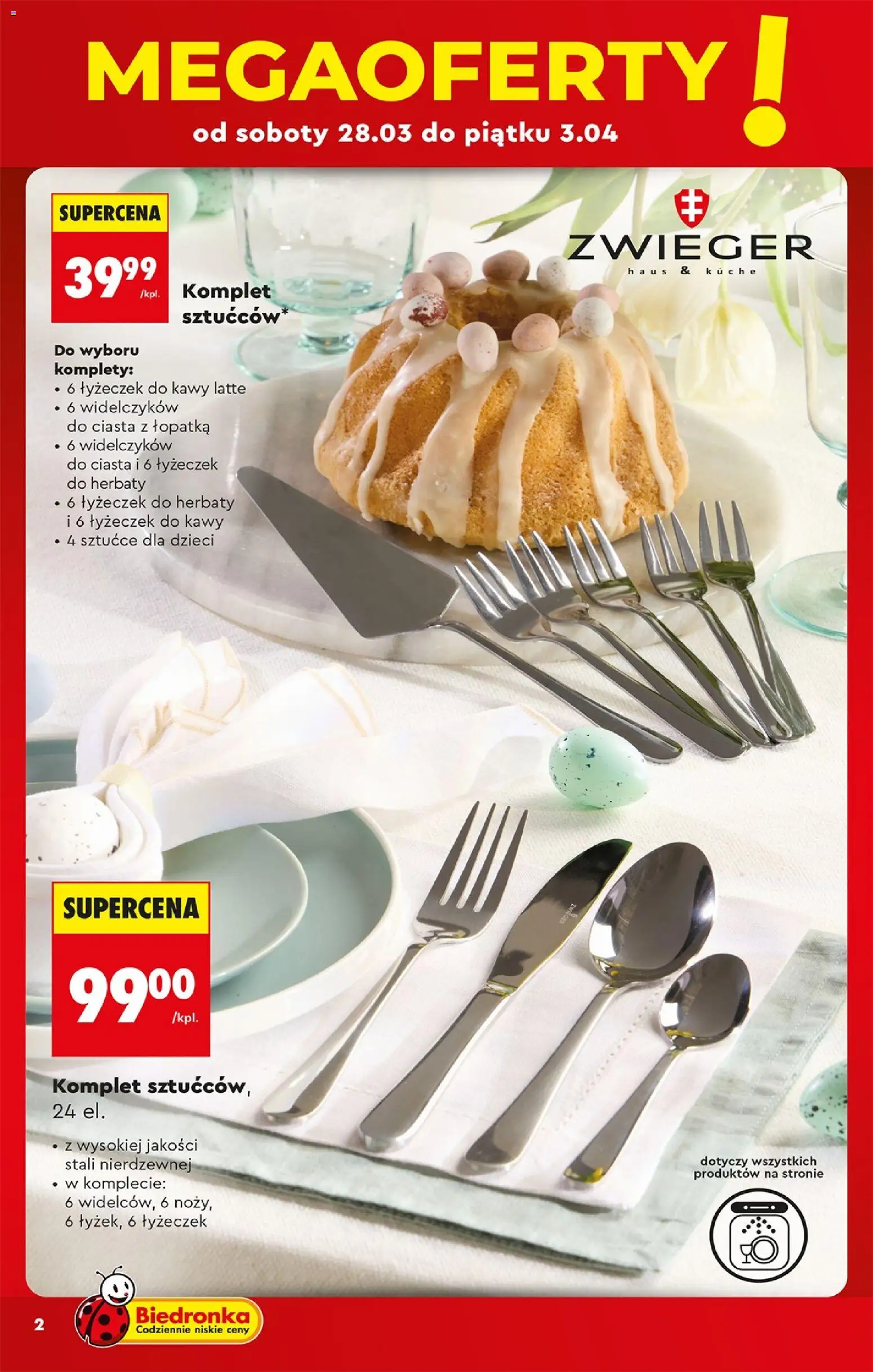 Biedronka gazetka - Hity i inspiracje od 28.03.2026 | Strona: 2 | Produkty: Sztućce