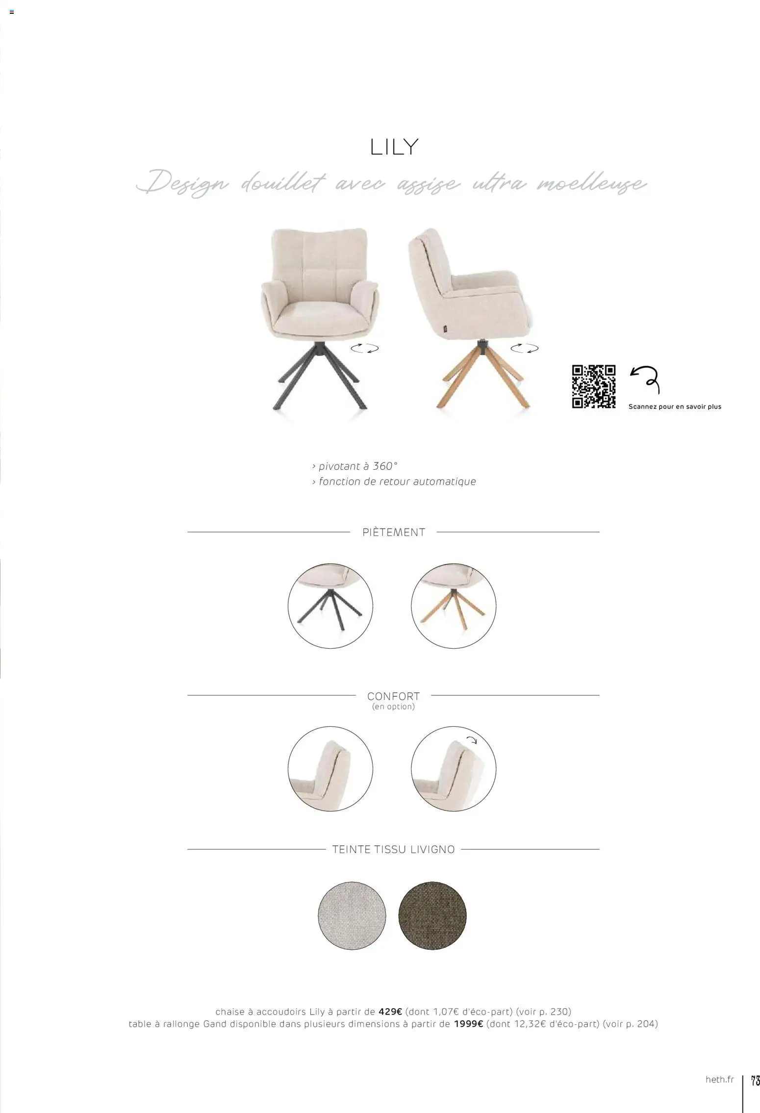 {H1} | Page: 73 | Produits: Table, Chaise