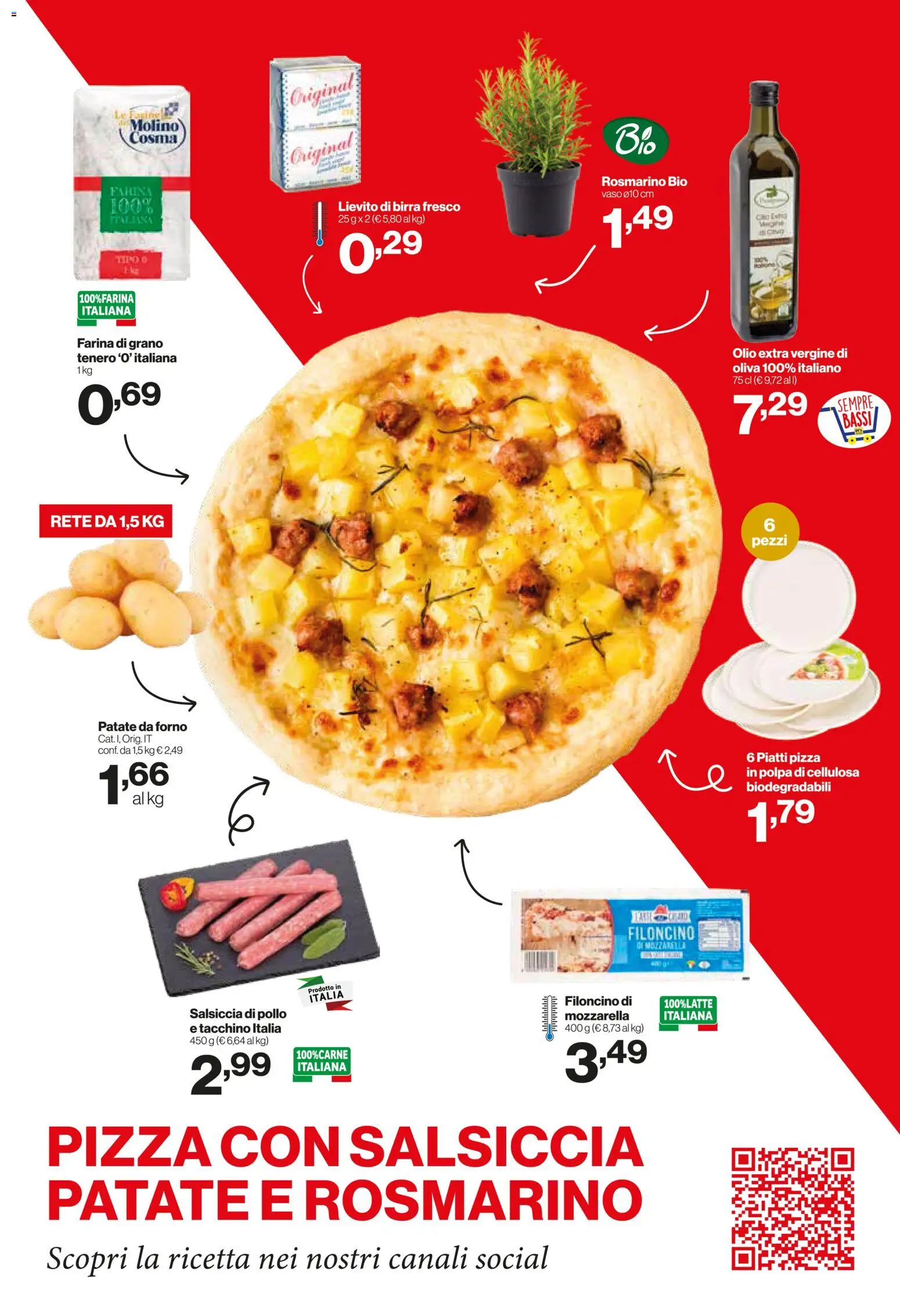 Volantino IN's del 14.01.2026 | Pagina: 9 | Prodotti: Pizza, Patate, Salsiccia, Olio extra vergine