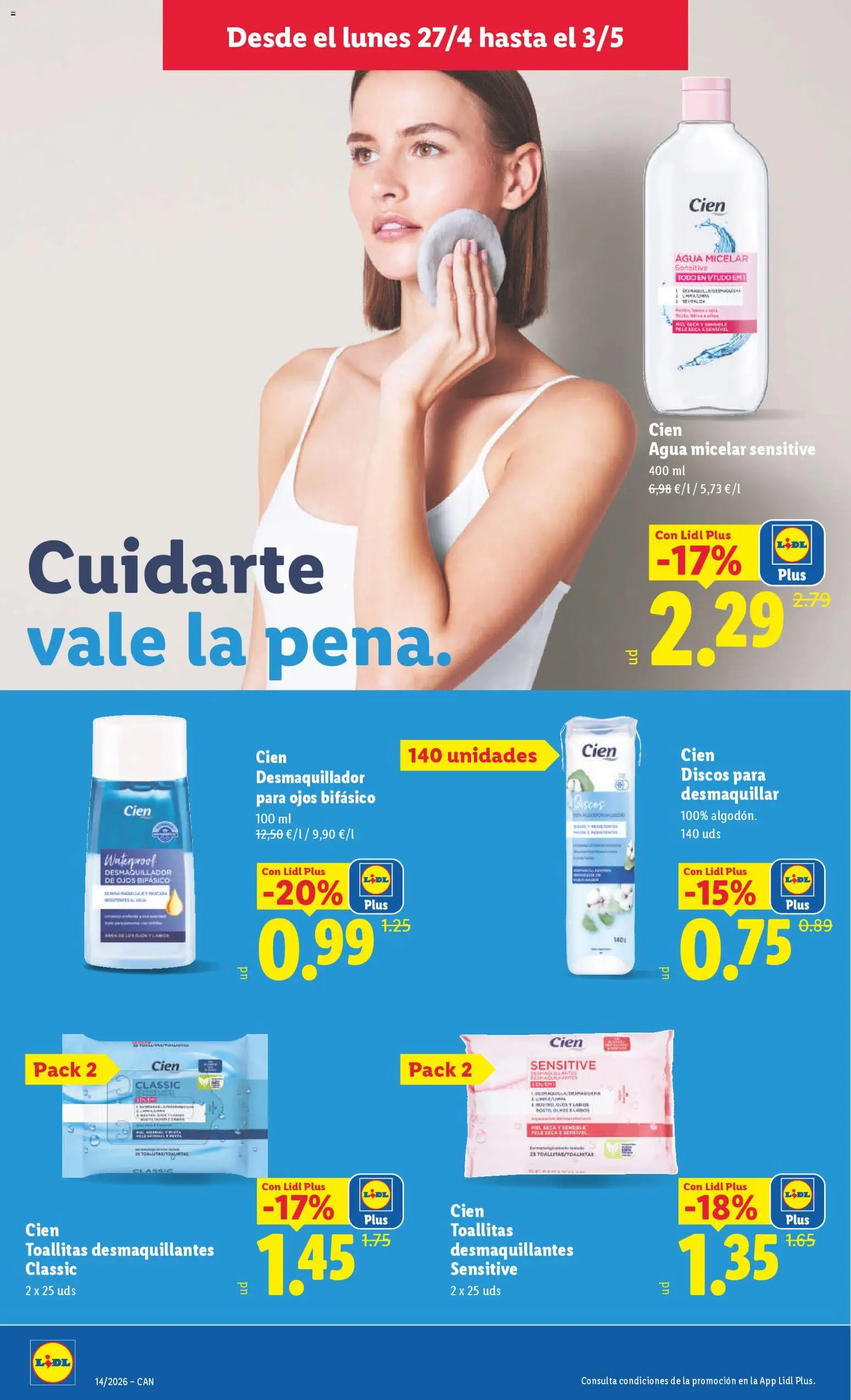 Lidl folleto │ válido desde el 27.04.2026 | Página: 24 | Productos: Agua micelar, Desmaquillador