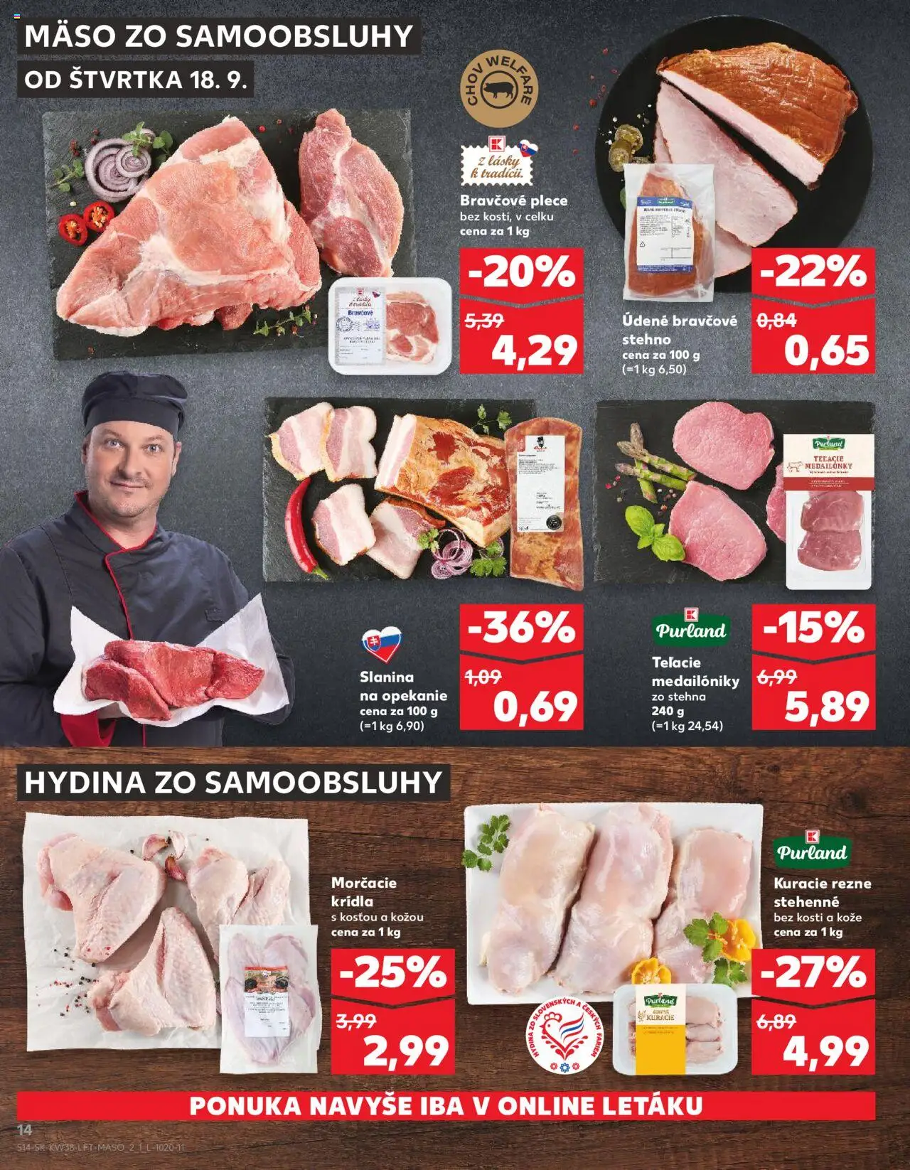 Kaufland SK akciós ujság - amely érvényes a következő dátumtól: 18.09.2025 | Oldal: 14