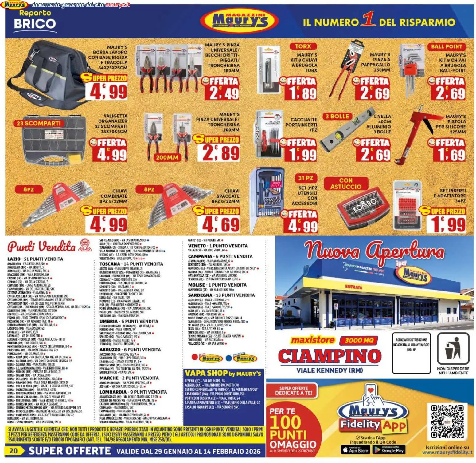 Volantino Maury's del 29.01.2026 | Pagina: 20 | Prodotti: Tè, Borsa, Silicone, Alluminio