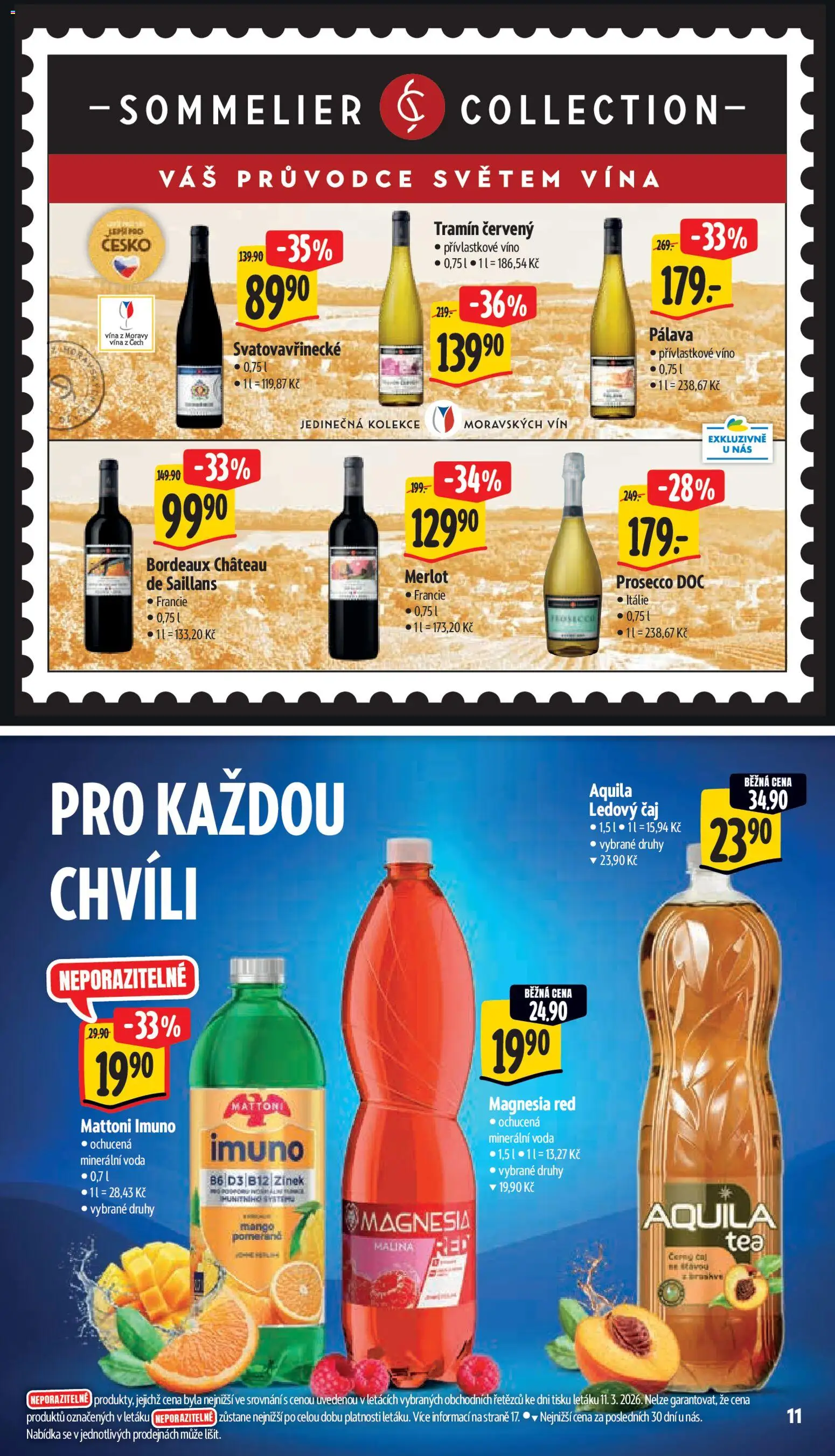 Albert leták - Supermarket od 18.03.2026 | Strana: 17 | Produkty: Prosecco, Víno, Minerální voda, Tramín červený