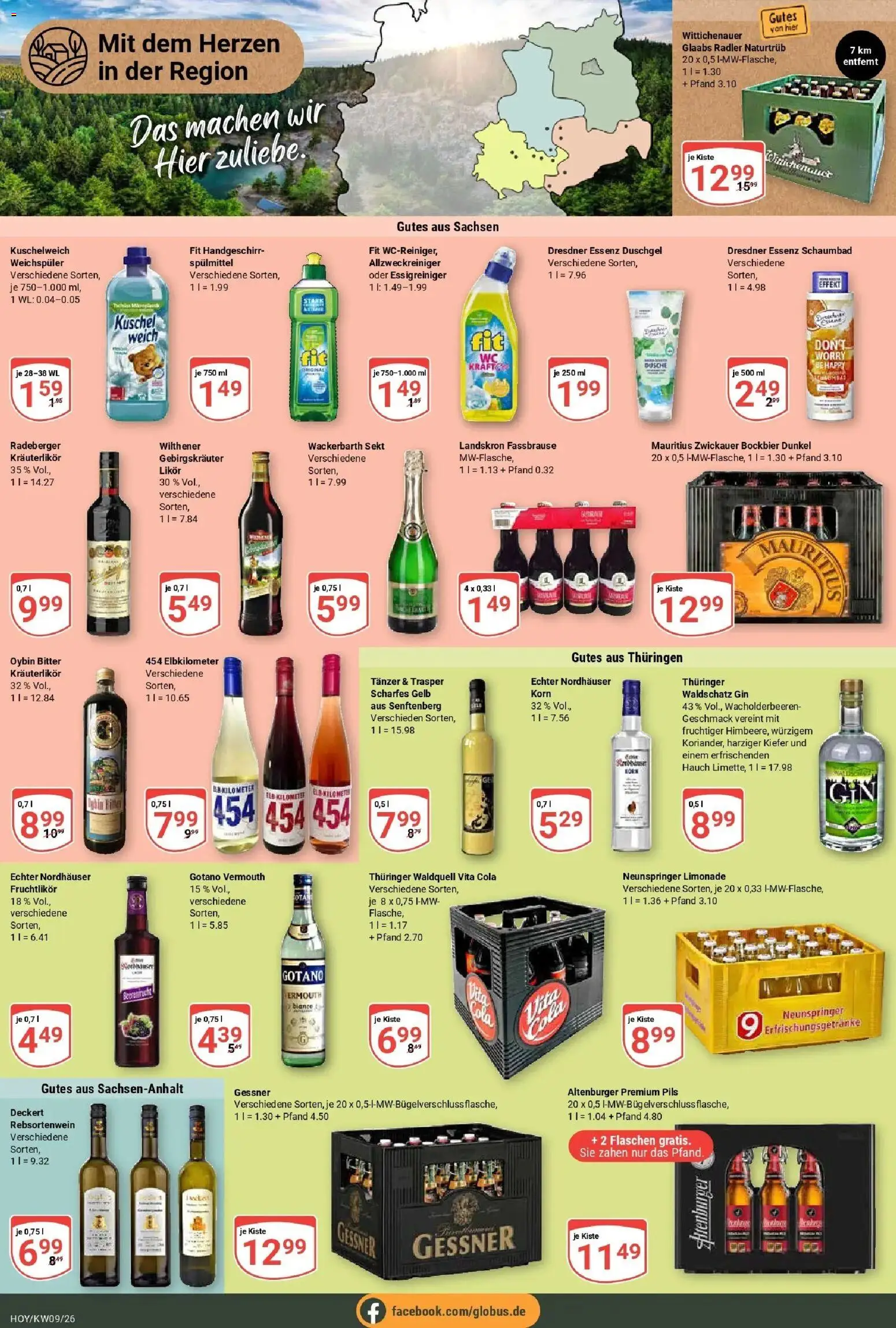 Globus Prospekt Hoyerswerda – gültig ab 23.02.2026 | Seite: 20 | Produkte: Likör, Pils, Radler, Weichspüler
