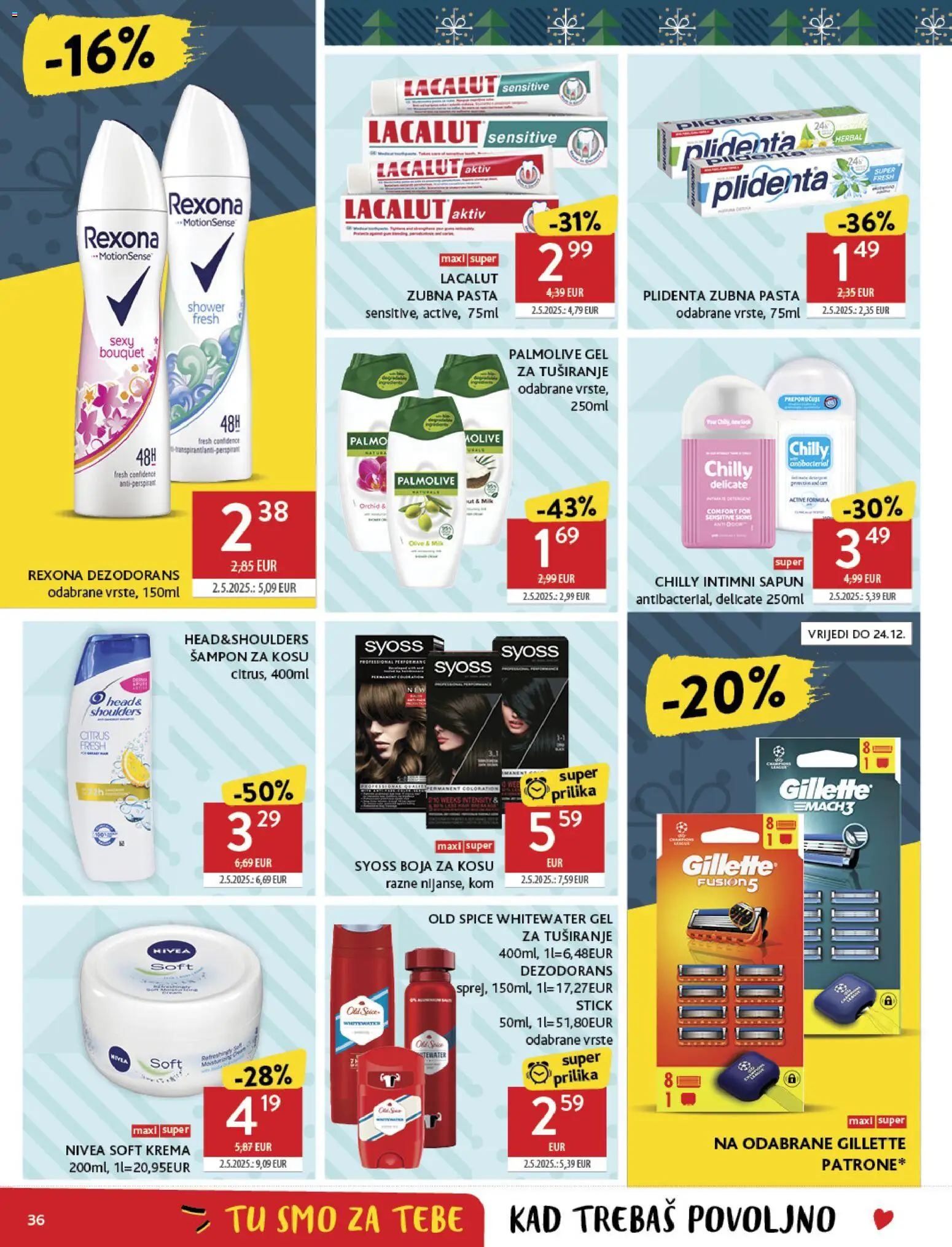 Konzum HR akciós ujság - amely érvényes a következő dátumtól: 26.11.2025 | Oldal: 36 | Termékek: Old spice, Sampon
