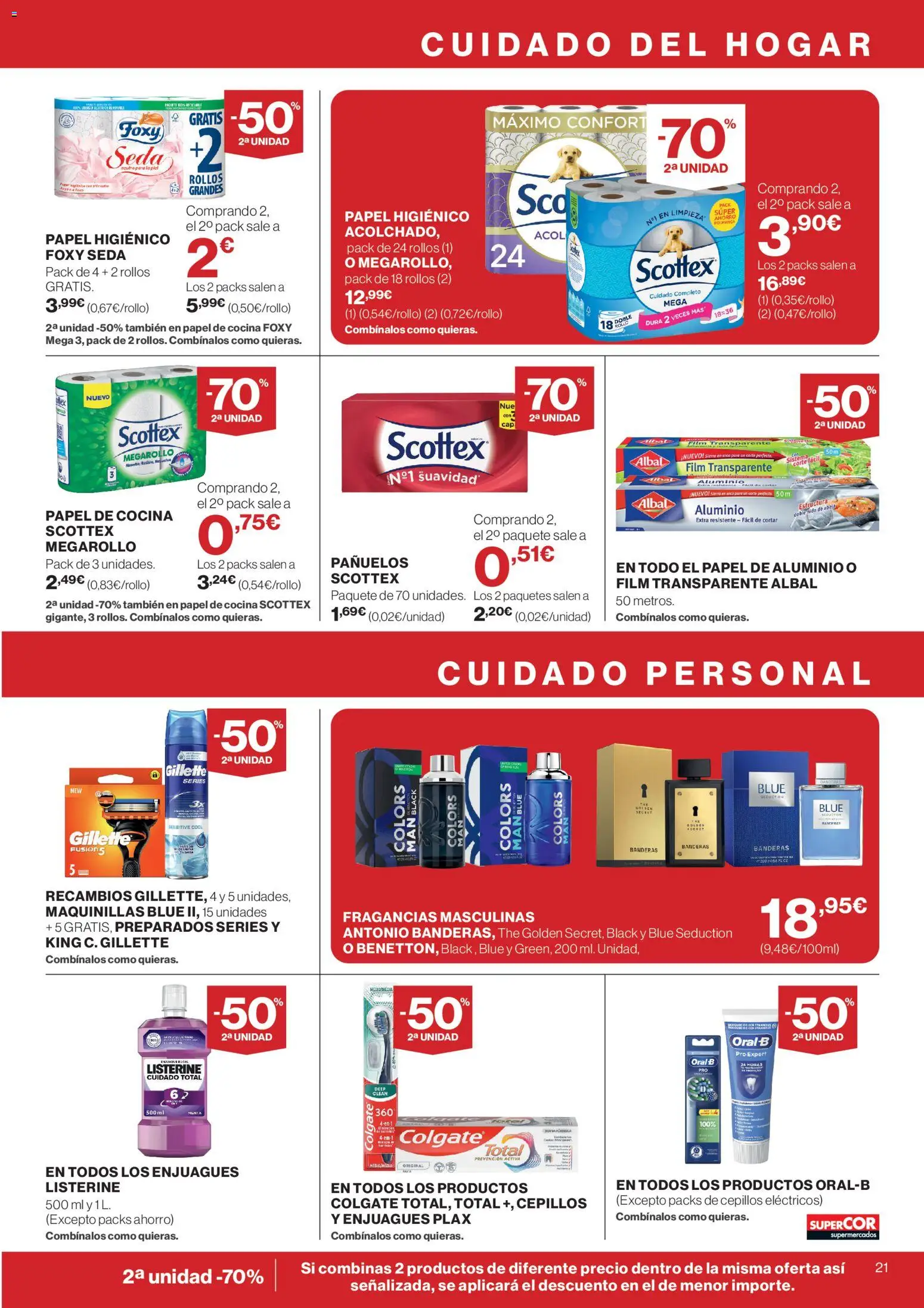 Supercor folleto │ válido desde el 12.03.2026 | Página: 21 | Productos: Enjuague bucal, Papel higienico, Cocina