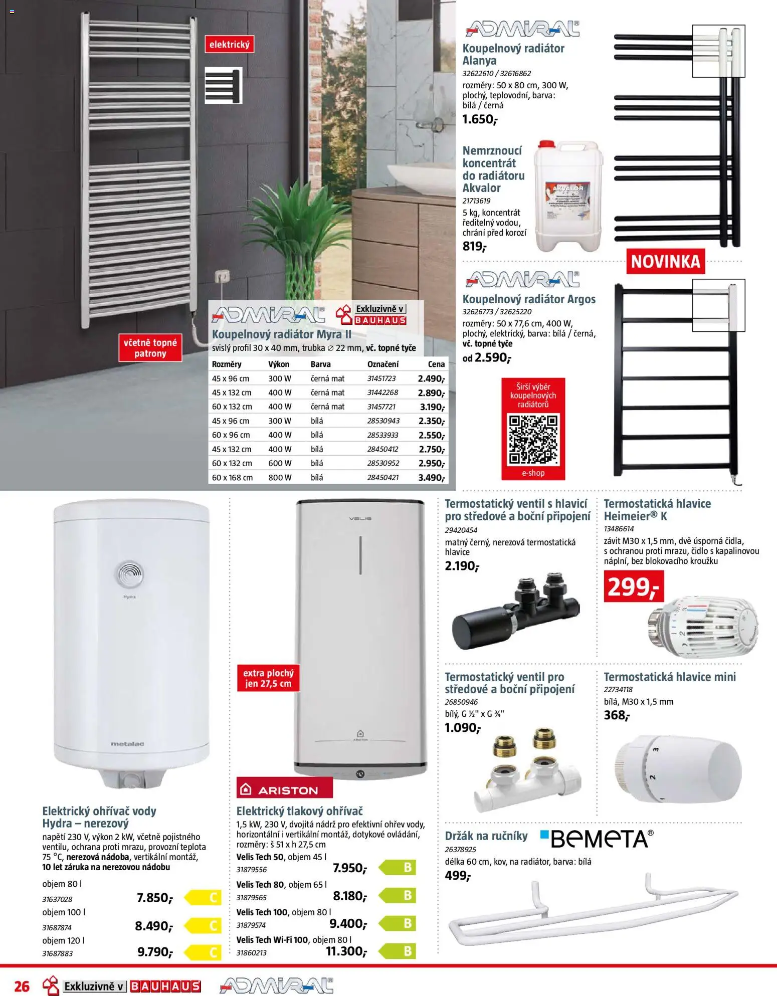 Bauhaus leták od 31.10.2025 | Strana: 26 | Produkty: Ručníky, Radiátor, Trubka
