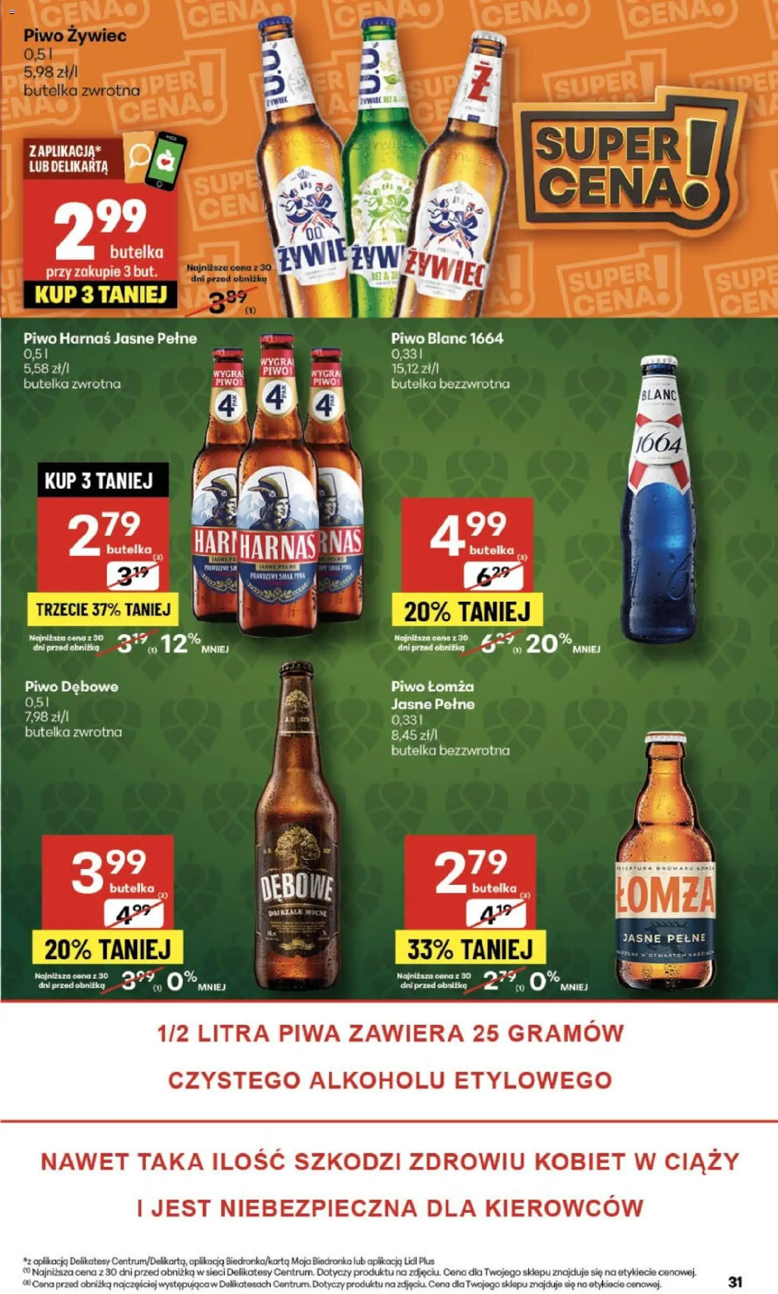 Delikatesy Centrum Gazetka - Sklepy Własne od 27.11.2025 | Strona: 31 | Produkty: Delikatesy, Harnaś, Piwo