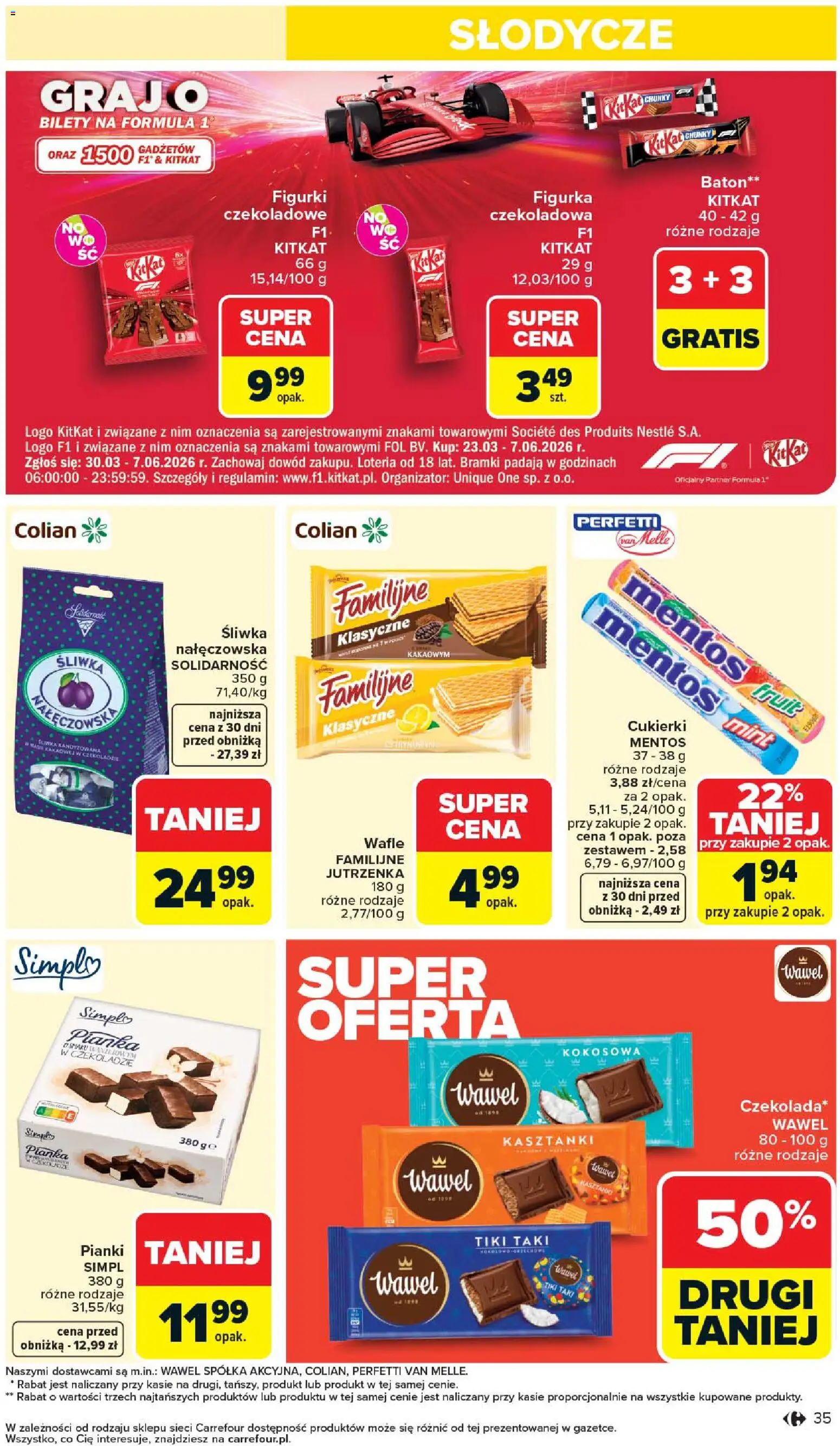 Carrefour gazetka od 07.04.2026 | Strona: 37 | Produkty: Słodycze, Czekoladowa, Wafle, Pianki