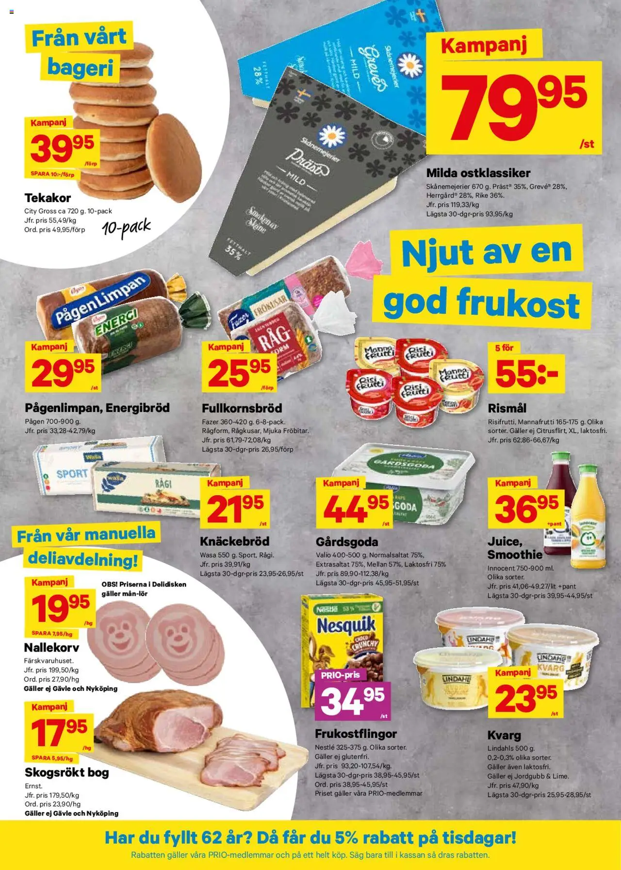 City Gross reklamblad aktuell från 13.10.2025 | Sida: 5 | Produkter: Bageri, Såg, Knäckebröd, Kvarg