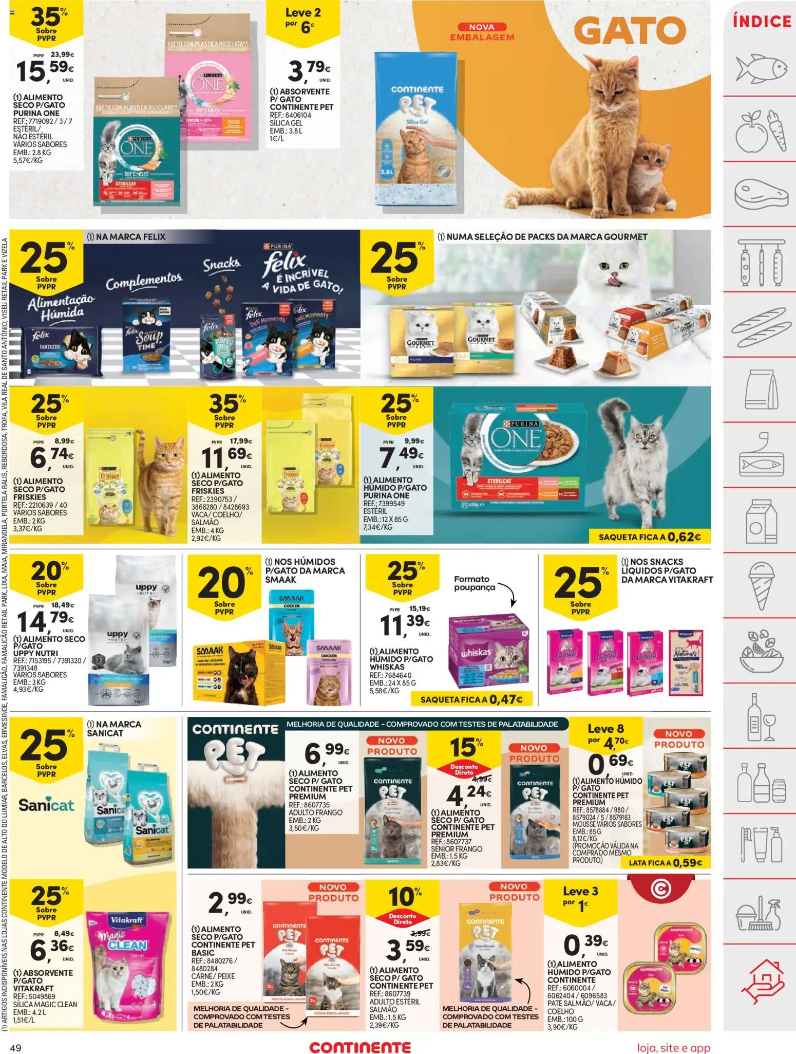 Continente folheto │ válido de 17.02.2026 | Página: 49 | Produtos: Areia, Frango, Salmão, Coelho