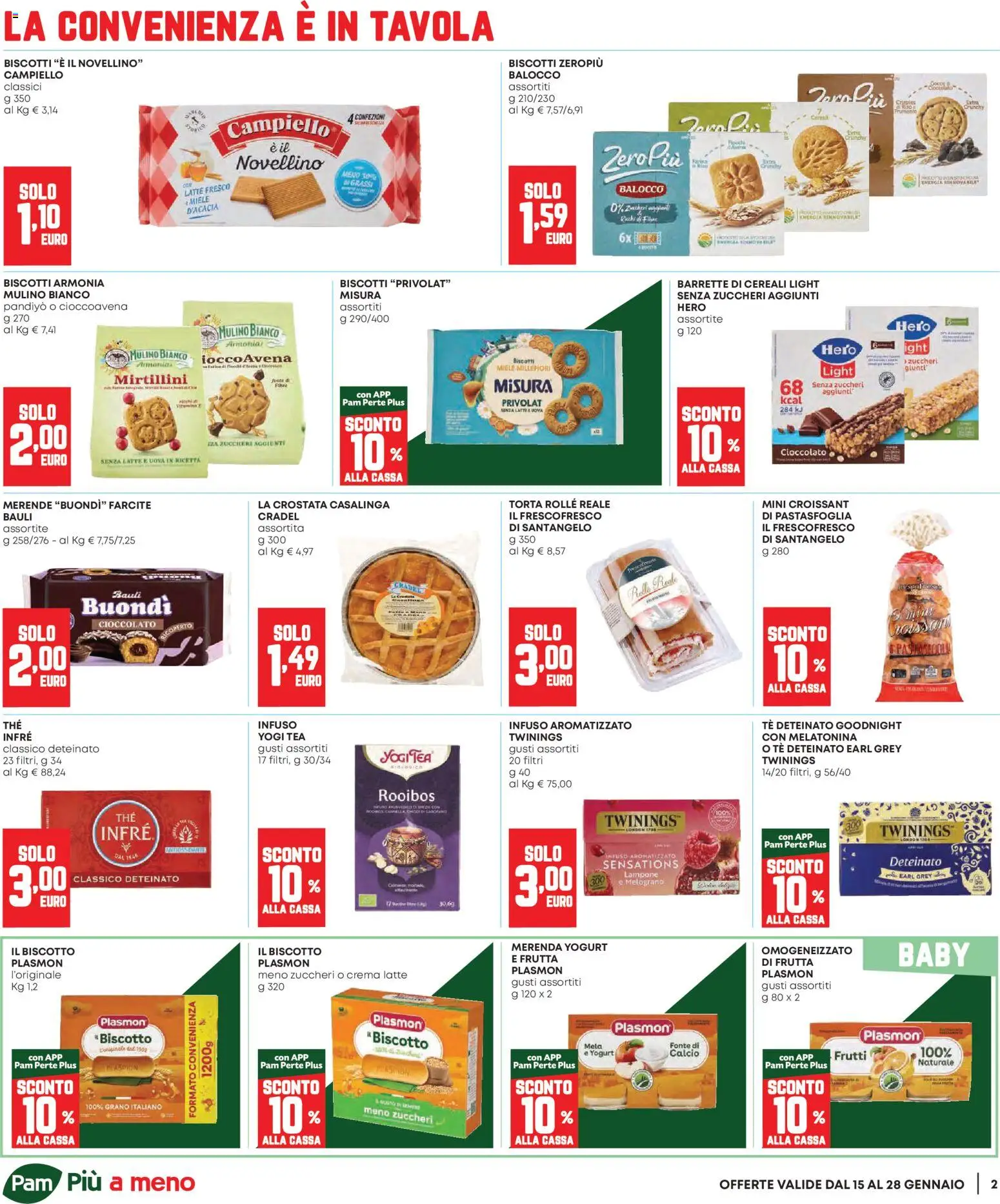 Volantino Panorama del 15.01.2026 | Pagina: 2 | Prodotti: Crema, Latte, Lampone, Torta