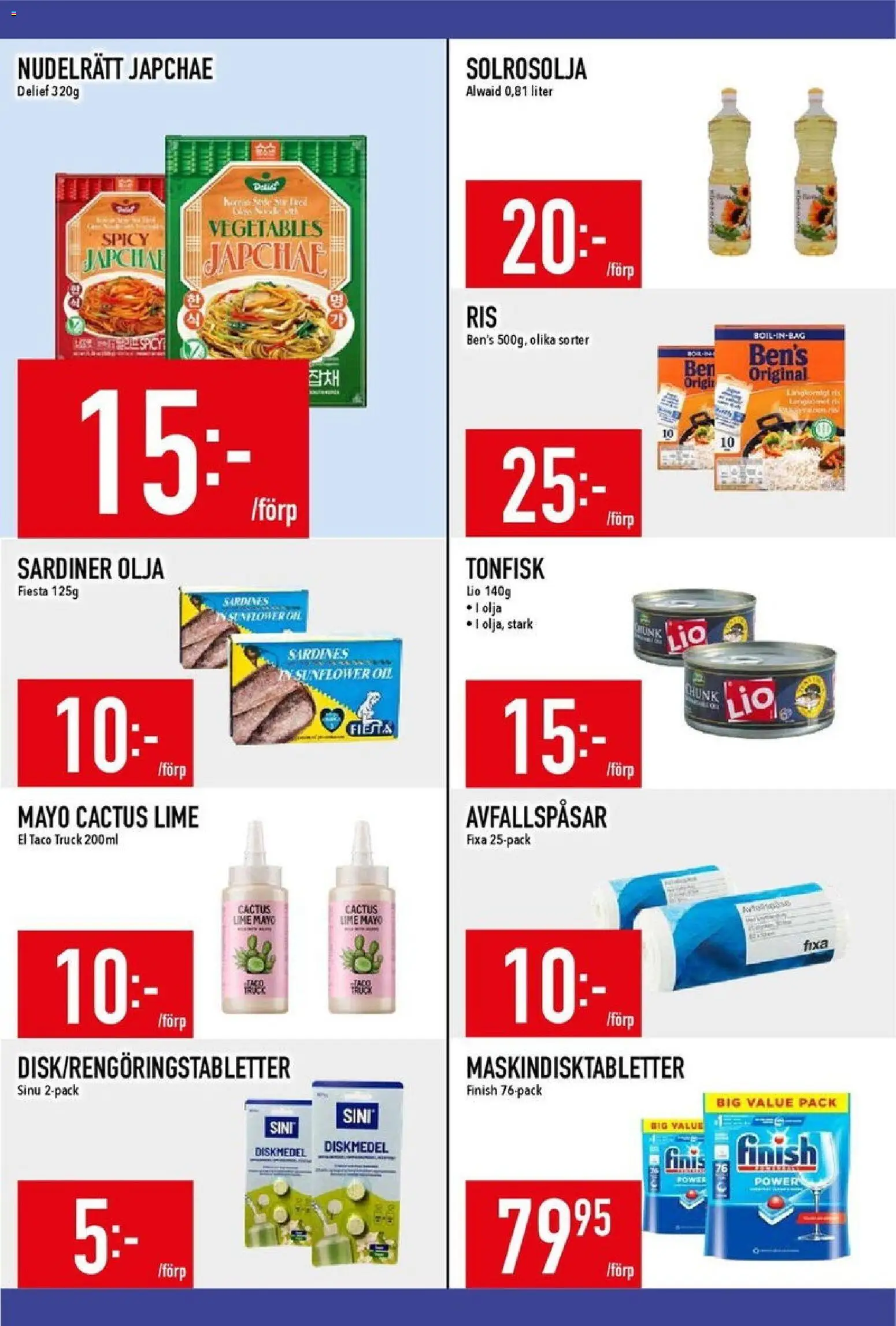 Matdax reklamblad aktuell från 22.12.2025 | Sida: 20 | Produkter: Avfallspåsar, Olja, Tonfisk, Lime