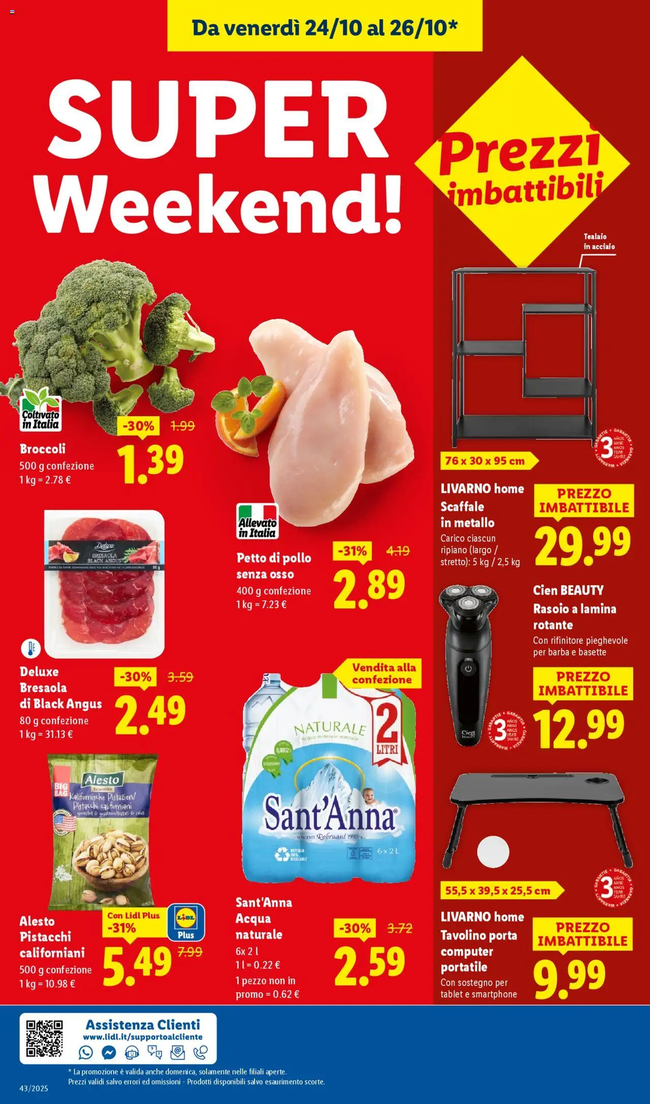 Volantino Lidl del 20.10.2025 | Pagina: 52 | Prodotti: Acqua, Broccoli, Scaffale, Acqua minerale