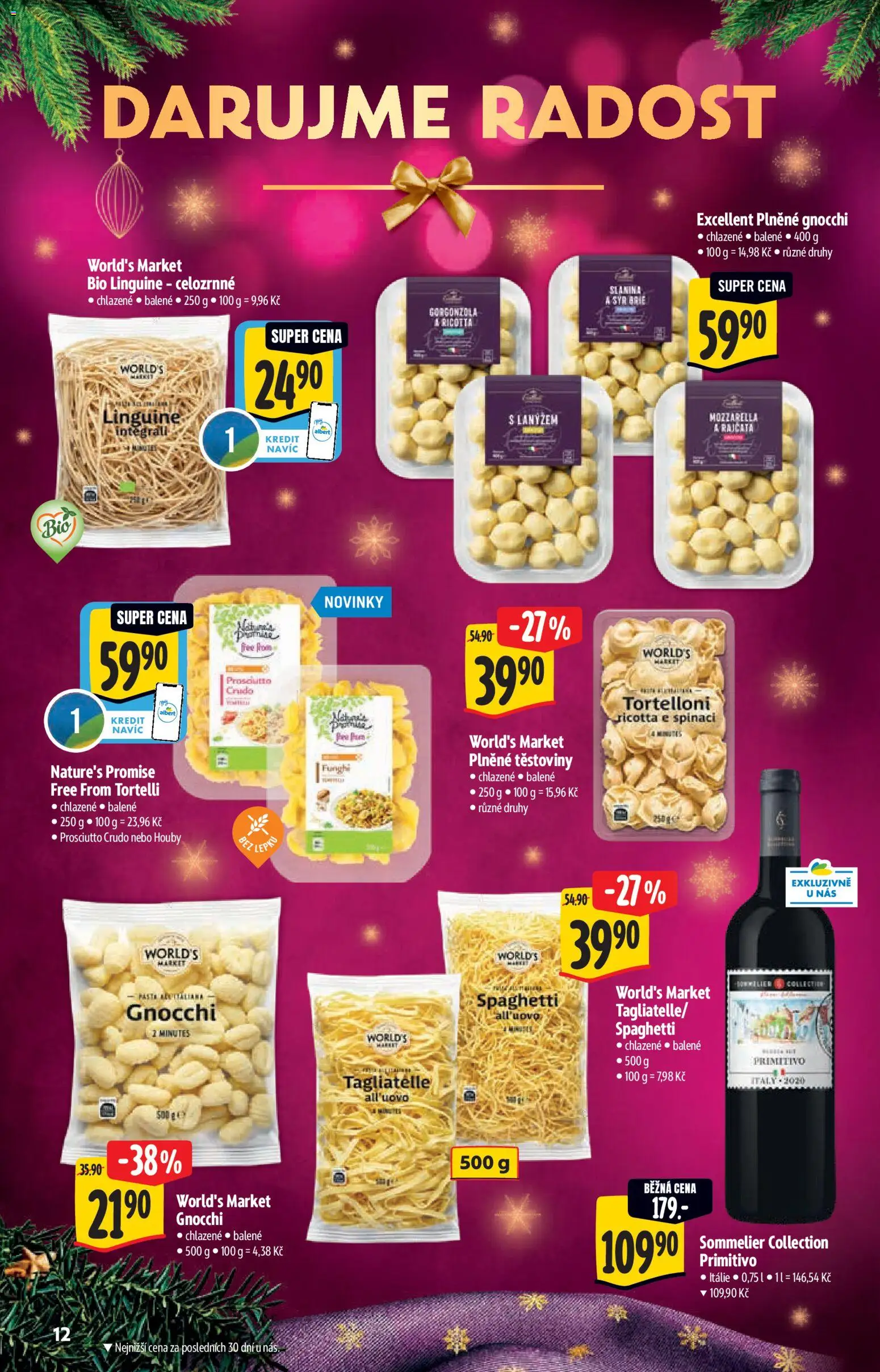 Albert katalog - Supermarket od 29.10.2025 | Strana: 12 | Produkty: Prosciutto, Těstoviny, Slanina, Crudo