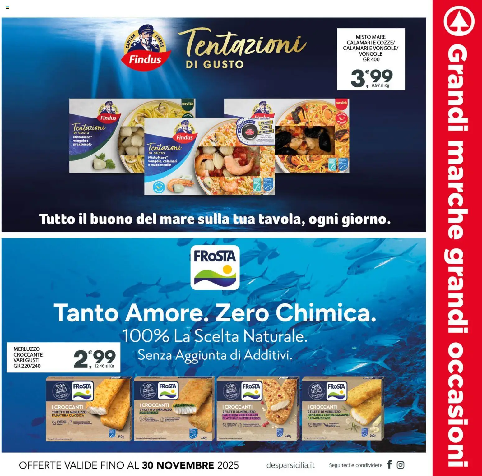 Volantino Despar del 12.11.2025 | Pagina: 9 | Prodotti: Rosmarino, Merluzzo, Spinaci, Mirtilli