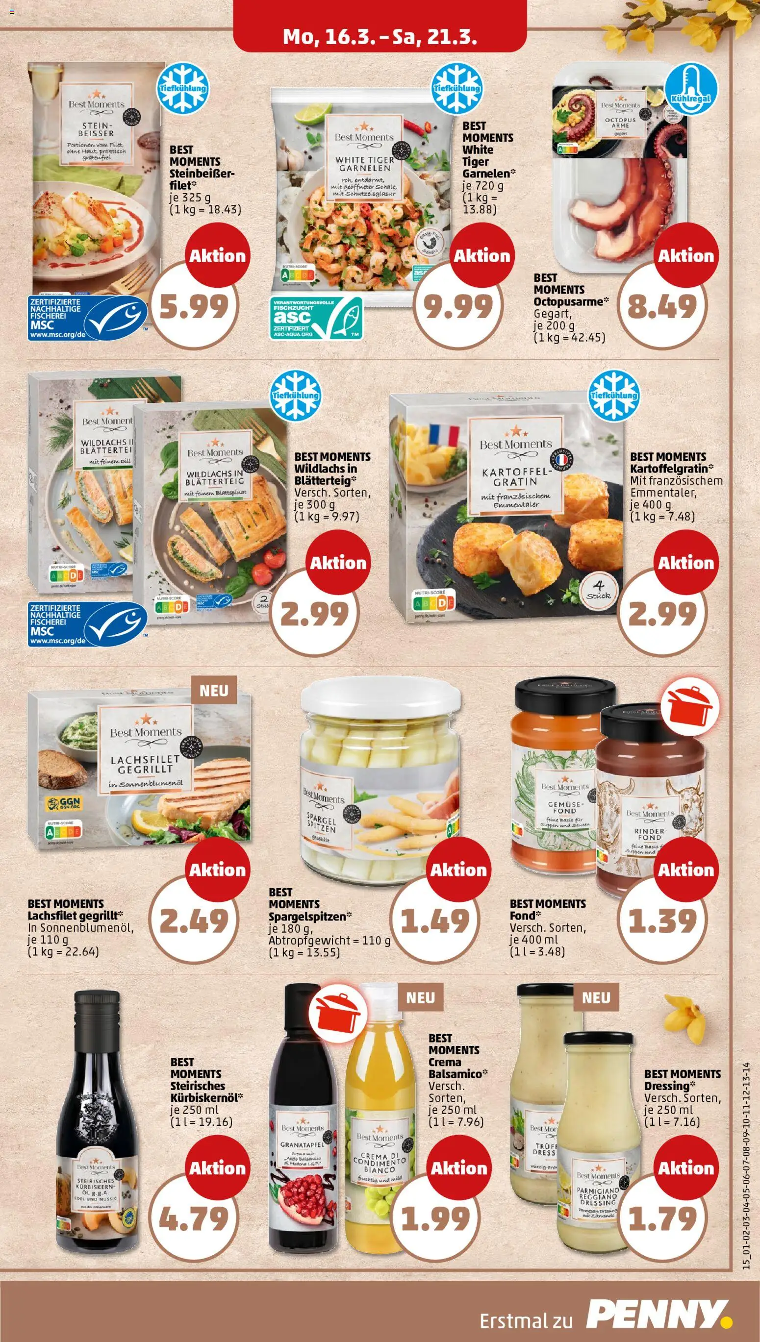Penny Prospekt 	 – gültig ab 16.03.2026 | Seite: 13 | Produkte: Granatapfel, Öl, Garnelen, Gemüse