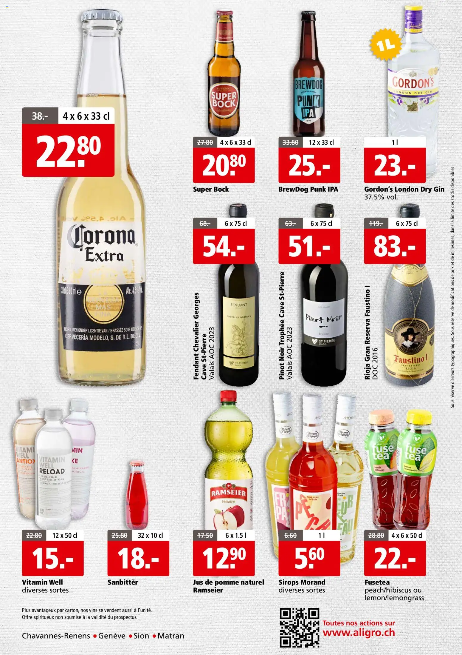 Aligro aktionen Business Chavannes, Matran, Genève, Sion – gültig ab 16.03.2026 | Seite: 4 | Produkte: Gin