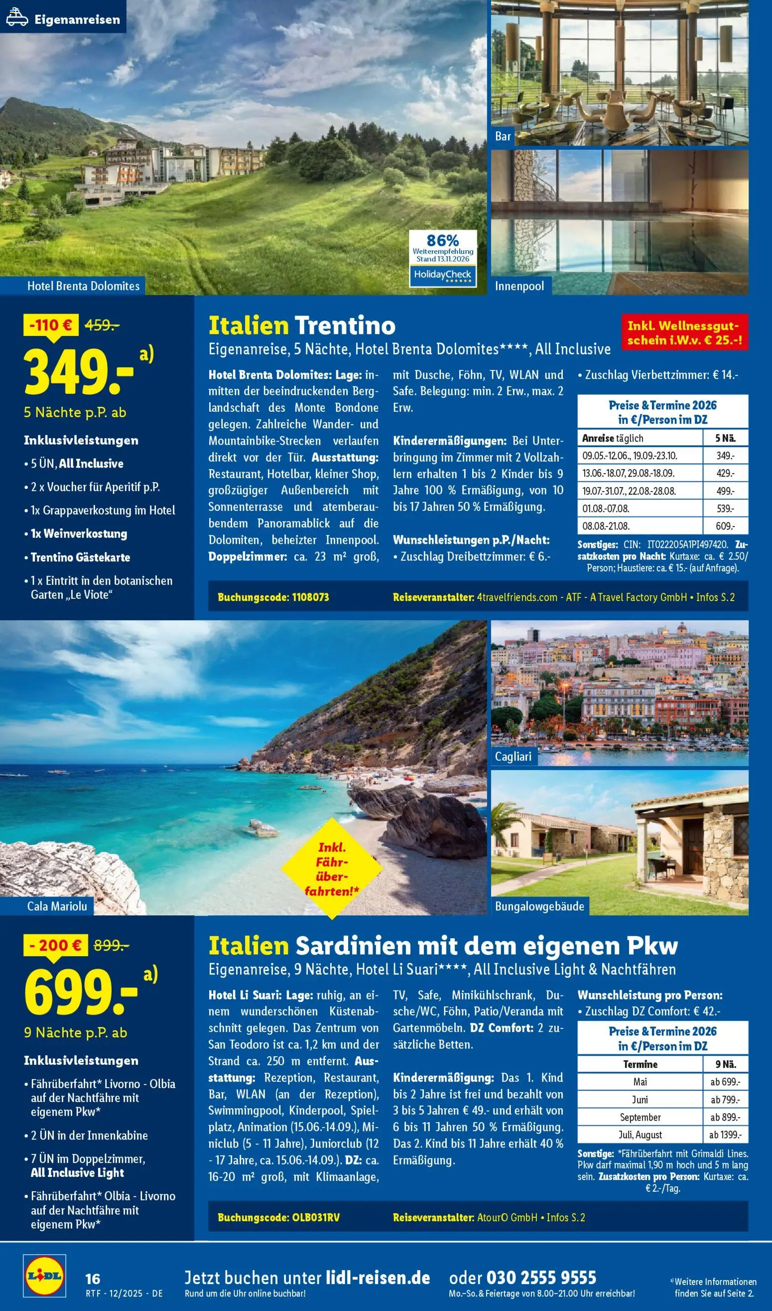 Lidl Reisen Dezember/Januar Reise-Highlights – gültig ab 12.12.2025 | Seite: 16 | Produkte: Spiel, Uhr