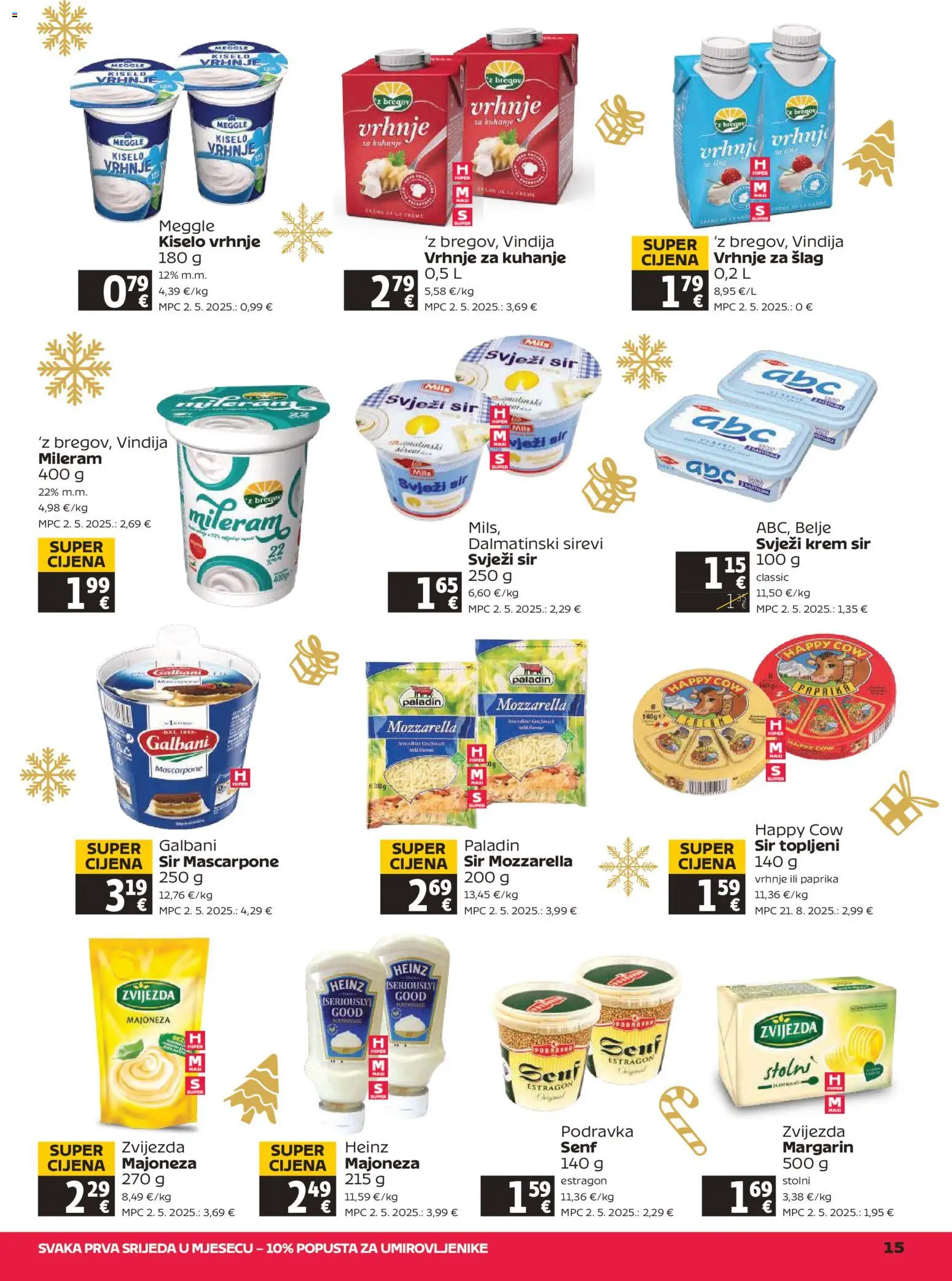 Tommy katalog | vrijedi od 29.12.2025 | Stranica: 15 | Proizvodi: Vrhnje za šlag, Mozzarella, Majoneza, Šlag