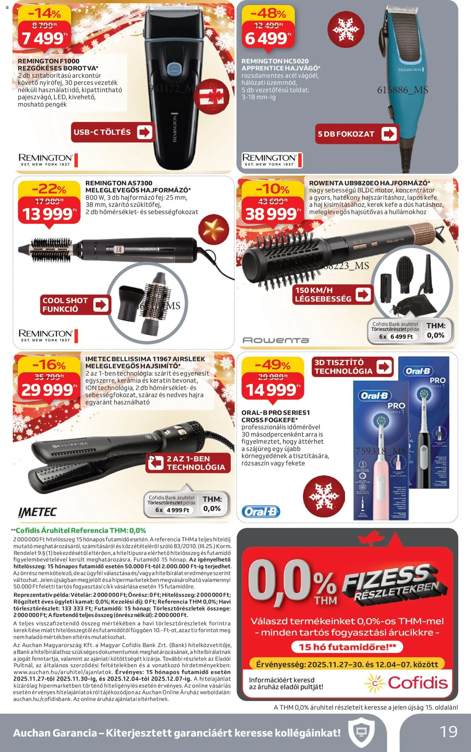 Auchan akciós ujság - amely érvényes a következő dátumtól: 27.11.2025 | Oldal: 19 | Termékek: Szőlő, Hajformázó, Kefe, Fogkefe