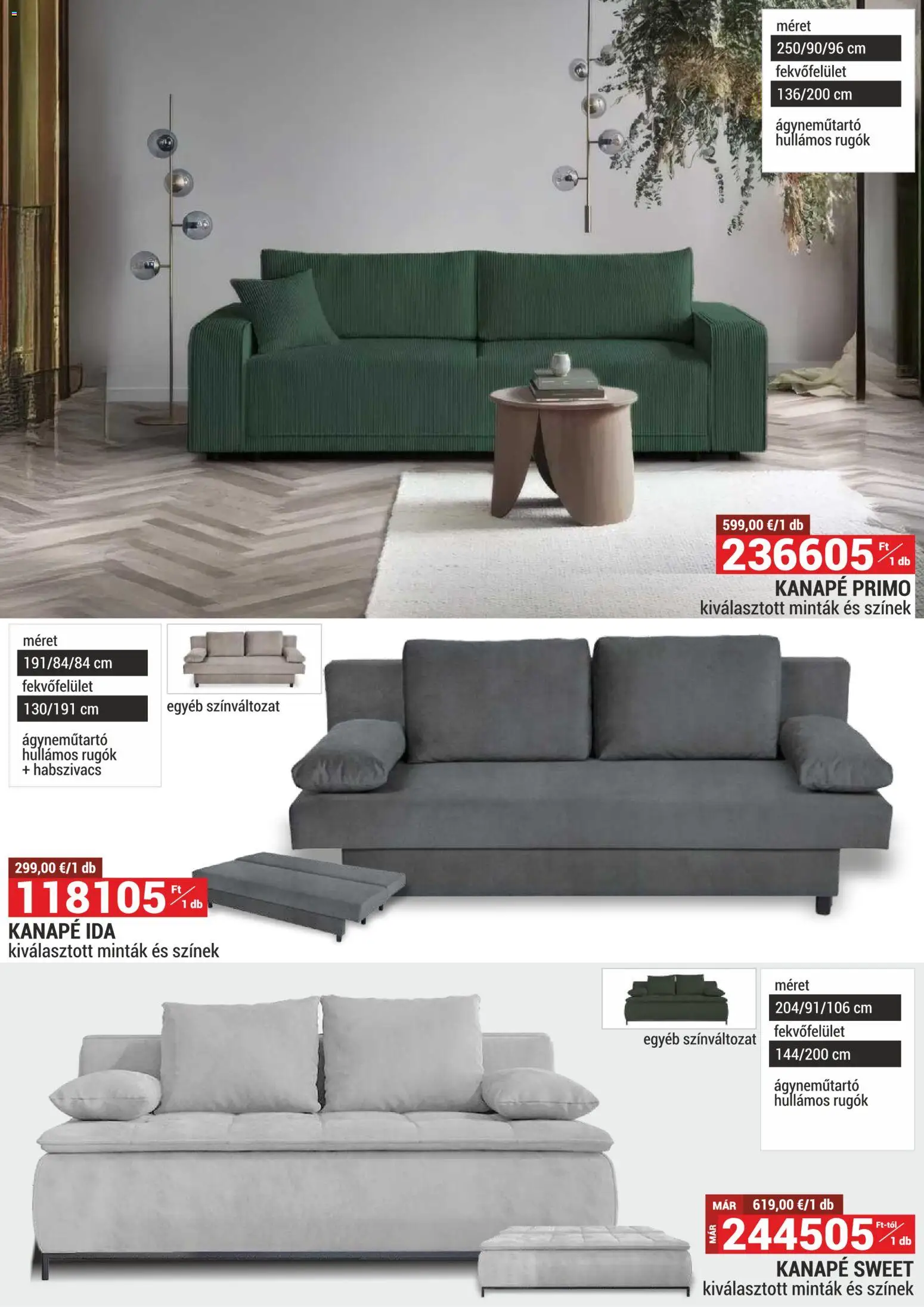 Merkury Market akciós ujság - amely érvényes a következő dátumtól: 01.11.2025 | Oldal: 3 | Termékek: Kanapé
