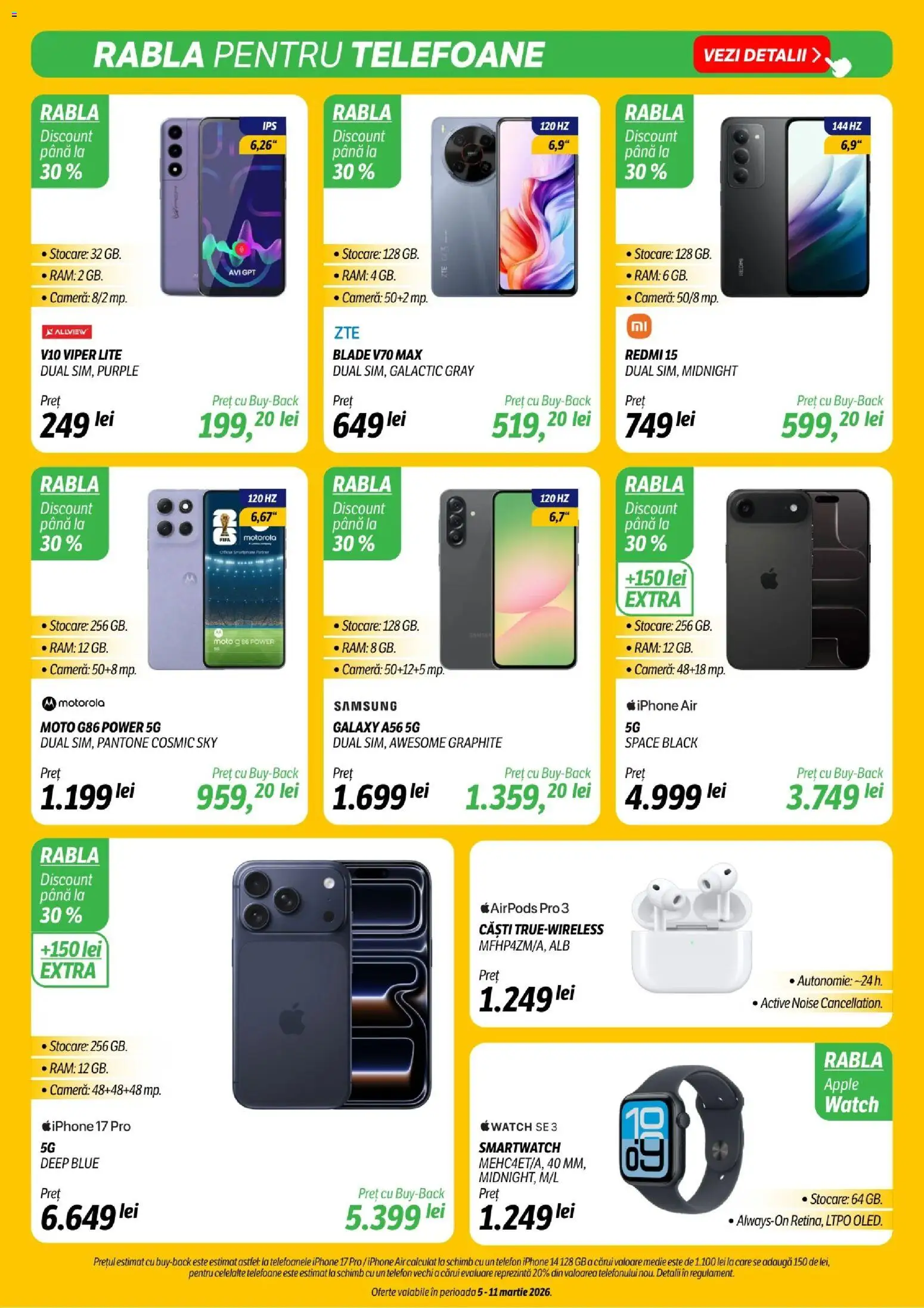 Noul catalog Flanco – valabil de la 05.03.2026 | Pagină: 9 | Produse: Telefon, Smartphone, Căști, Smartwatch