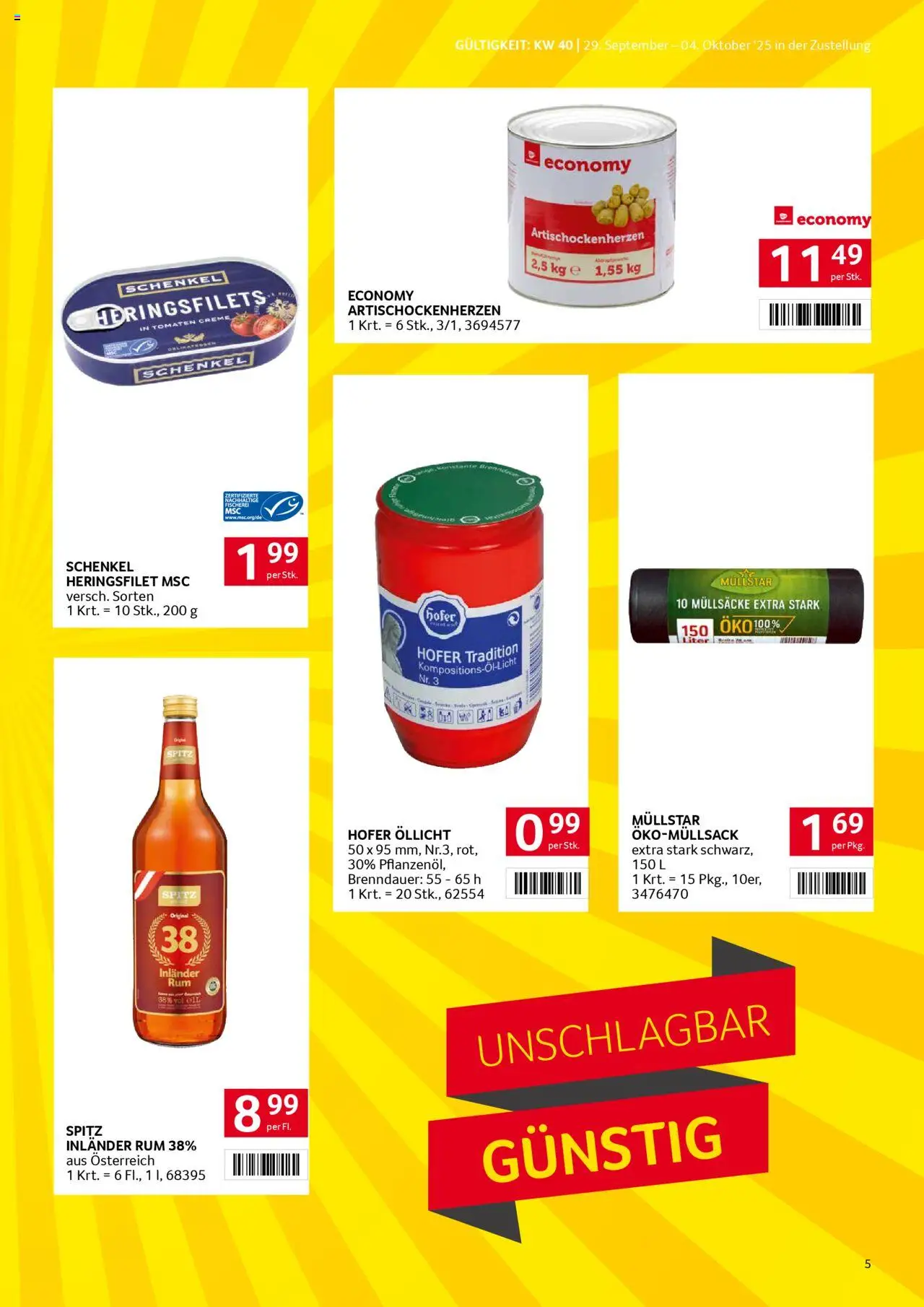 Transgourmet Zustellaktion gültig ab 28.09.2025 | Seite: 5 | Produkte: Creme, Tomaten