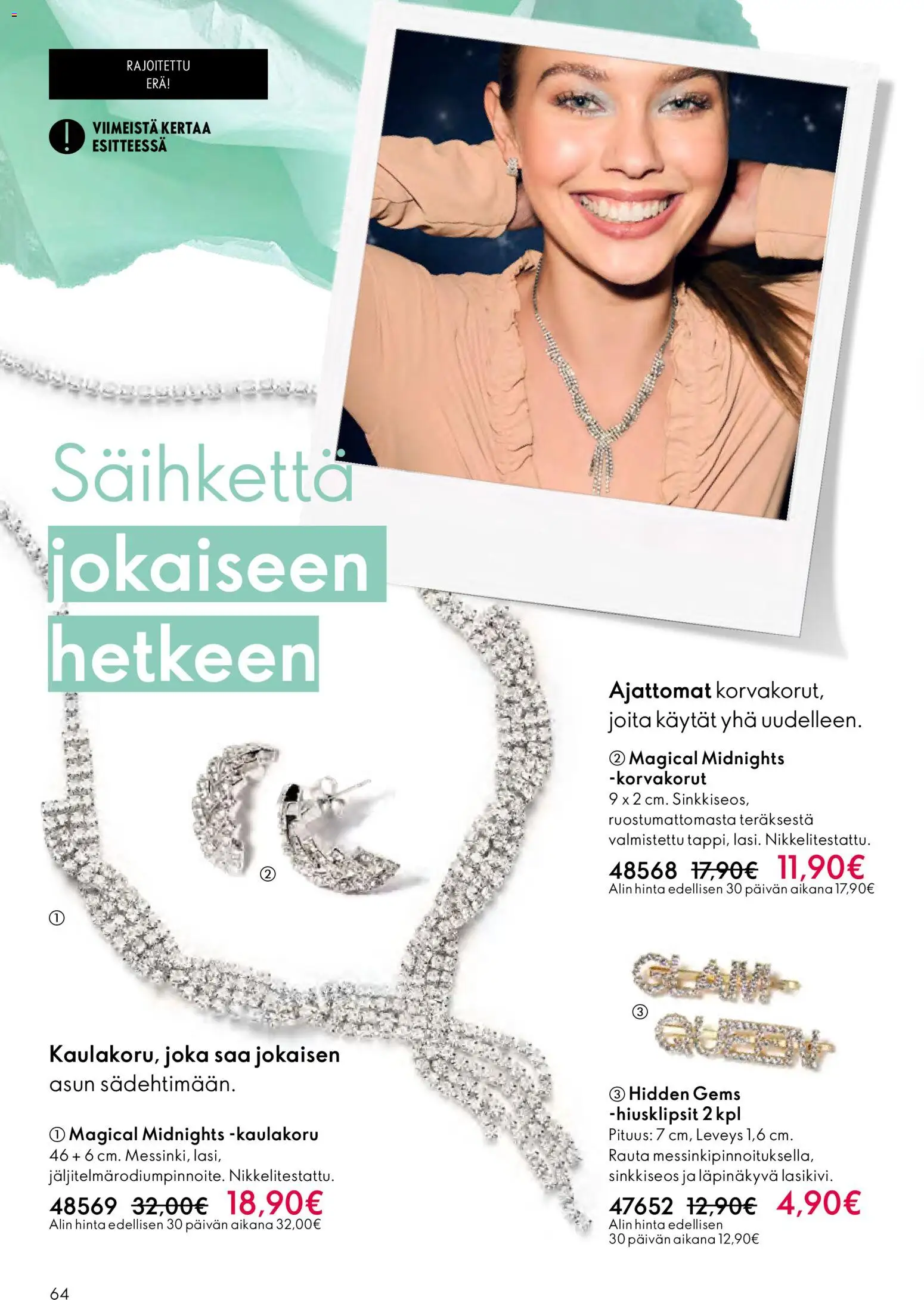 Oriflame - Esite 03 – voimassa 18.02.2026 alkaen | Sivu: 64 | Tuotteet: Kaulakoru, Korvakorut